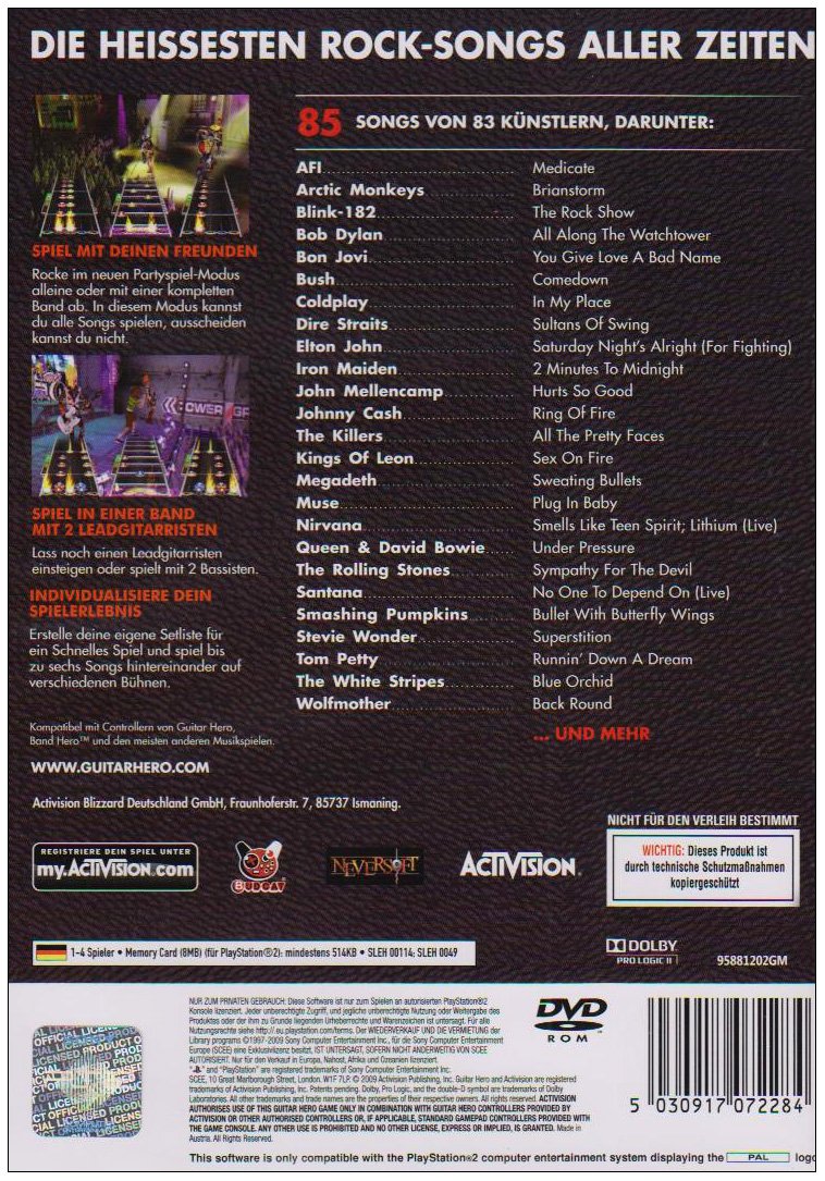 Activision Guitar Hero 5 (PS2)