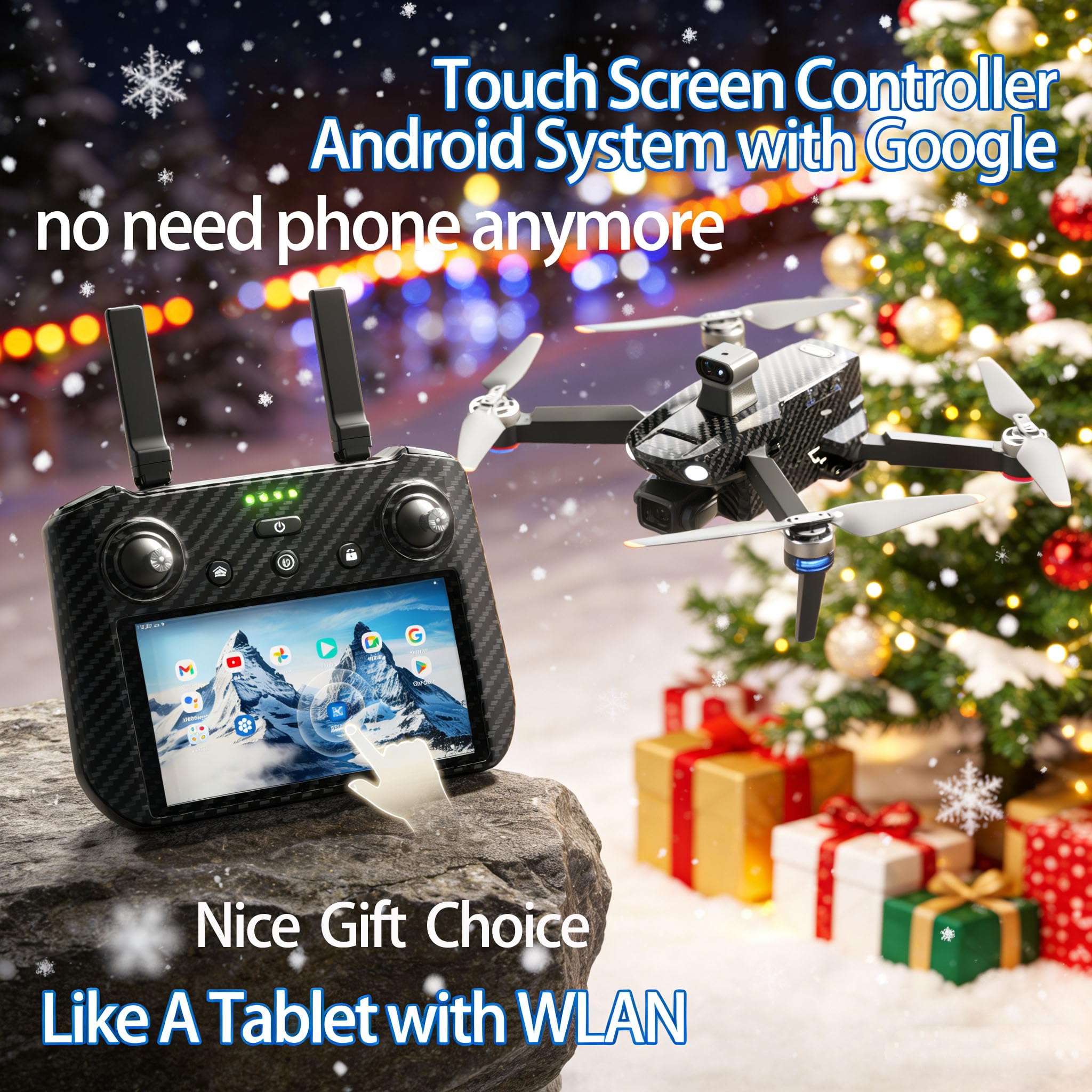 Upgraded Professional Drones with Camera for Adults 4K HD, Anti-shake 3 Axis Gimbal, 360° Obstacle Avoidance, Payload Release, Tablet Touch Screen Controller, Up to 5 Miles Range, 84 Minutes Two Batteries, Time-lapse, Follow Me, Rainproof, GPS Safe Height Auto Return