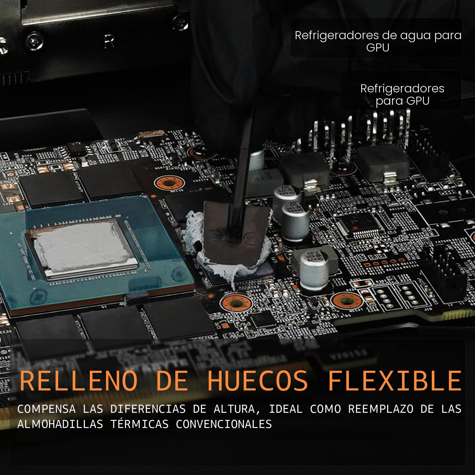Thermal Grizzly TG Putty Pro - Masilla térmica eléctricamente no conductora de Alto Rendimiento para Aplicaciones de GPU y PCB