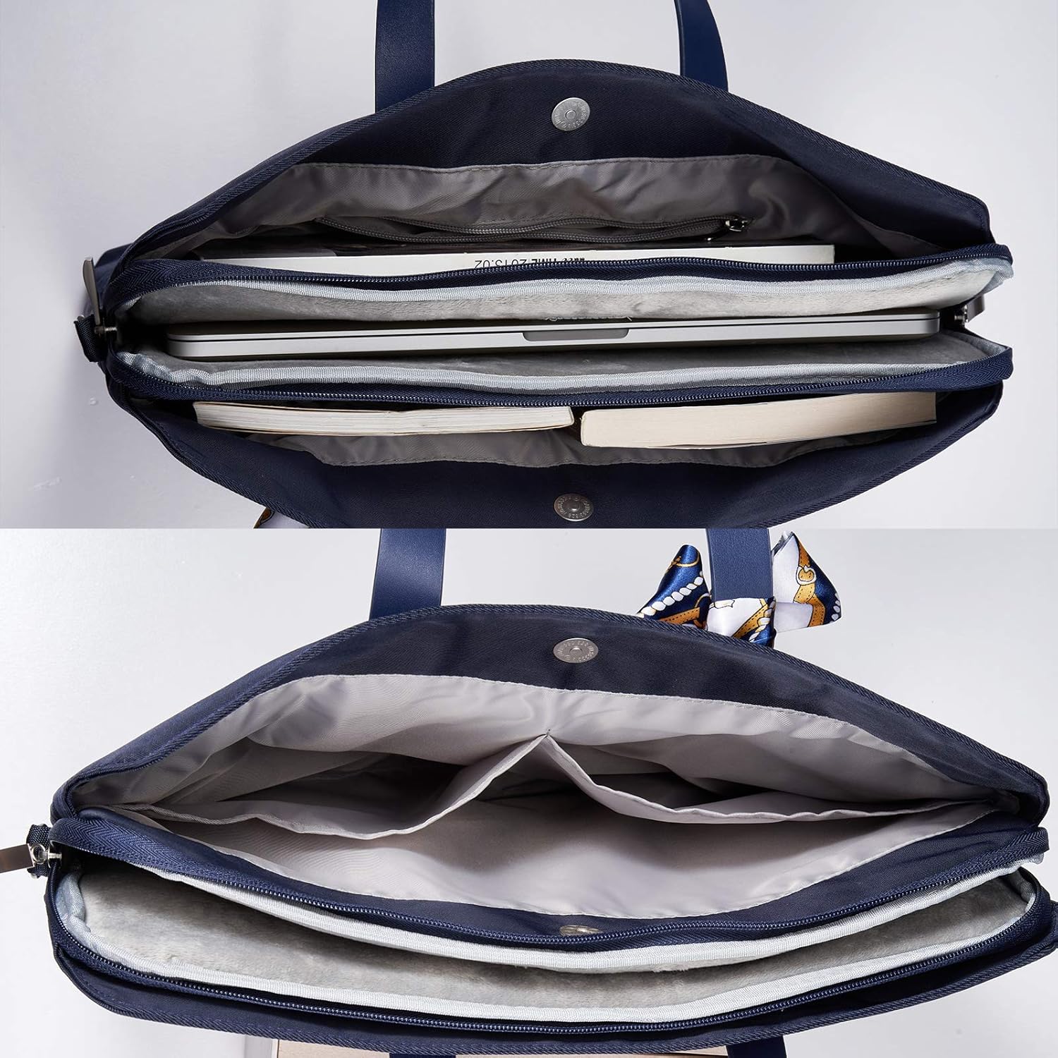 Black Friday Sale 2022 Kamlui Laptop Bag for Women Computer Case Shoulder Messenger 15.6 inch Leather Tote Business Office Briefcase Large Capacity Laptop Bag,for Macbook Pro Air iPod Lenov Samsung Dell HP ASUS (Blue)