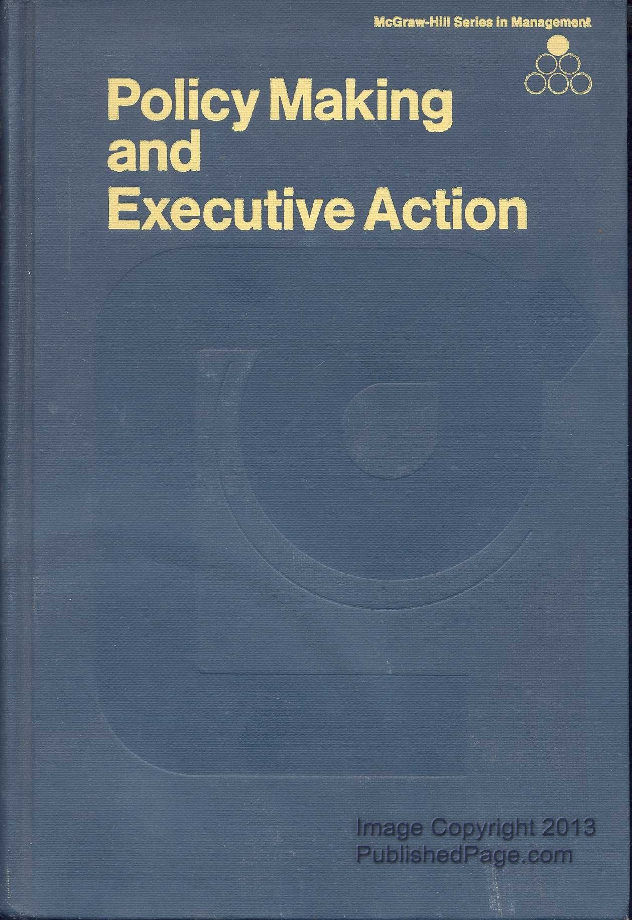 Buy Policy Making and Executive Action โ BookShops.in