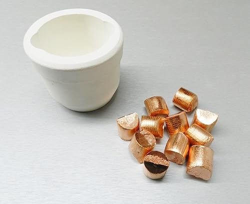 Taza de plato de fusión de cerámica crisol 3.3 lbs capacidad 48 Toz oro plata joyería A-1 Hecho en Italia