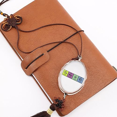 Miniatura 4 de Science Teacher Chemical Elements Cute Car Pendant Mirror Hanging Accessories Decor Lucky Glass Ornament Ellipse