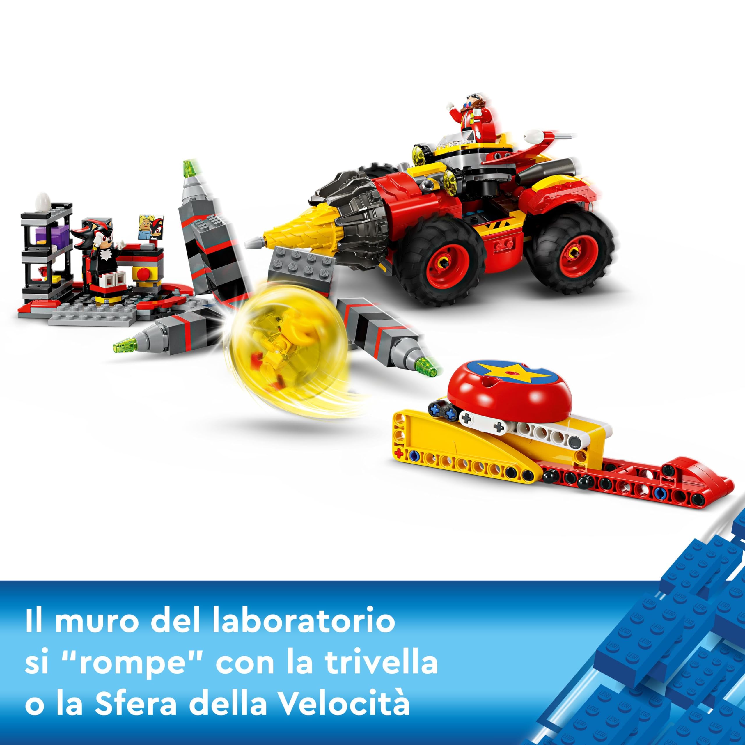 LEGO Sonic the Hedgehog Super Sonic vs. Egg Drillster, Giocattolo da Collezione dal Videogioco con 7 Personaggi e Veicolo da Costruire, Giochi per Bambini e Bambine da 8 Anni, Regalo da Gamer 76999