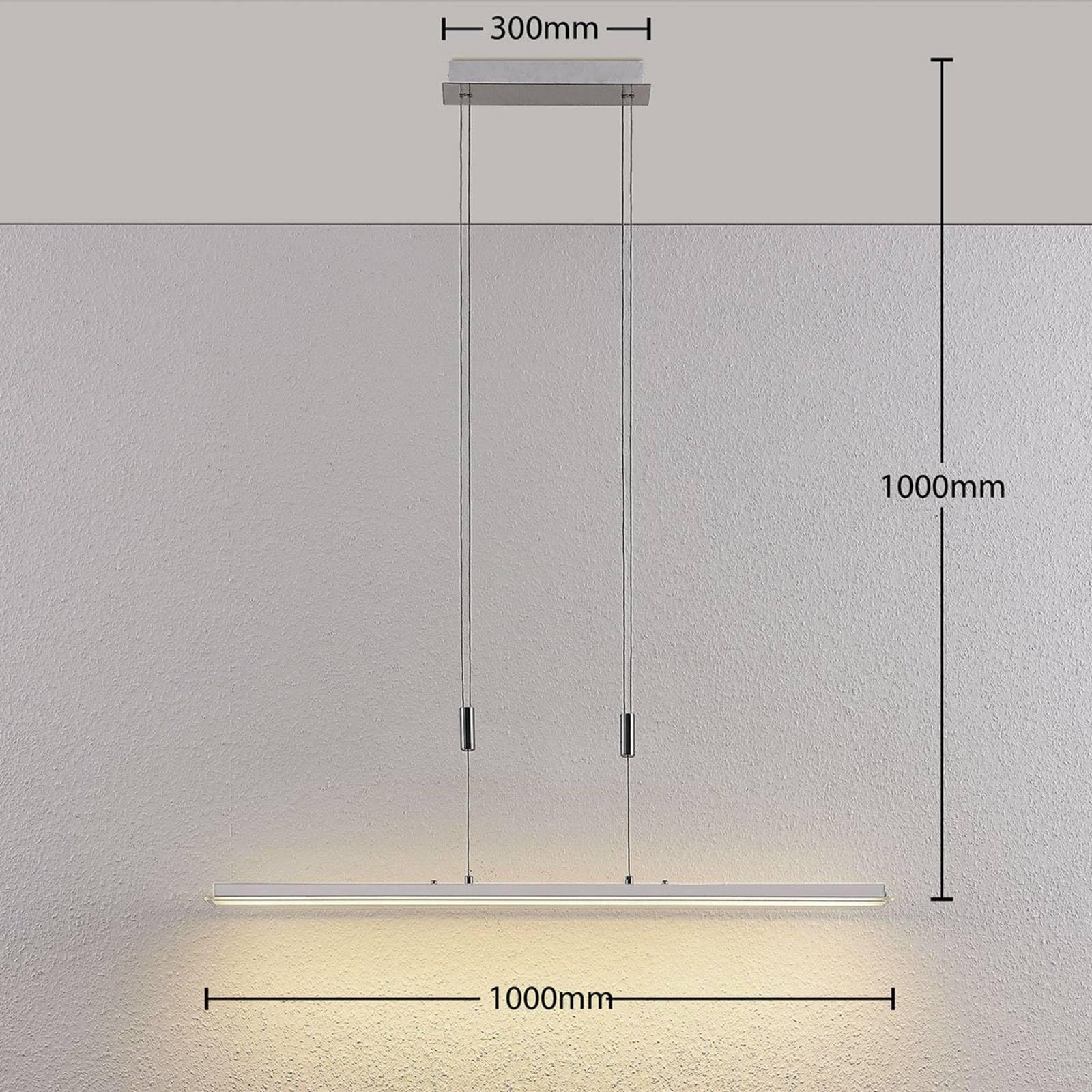 Lindby LED Pendelleuchte höhenverstellbar, Lichtfarbe einstellbar mit Touchdimmer Esstisch Hängelampe 24W Downlight Esszimmer