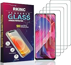 RKINC Screen Protector [4-Pack] for Samsung Galaxy A21, Tempered Glass Film Screen Protector, 0.33mm [LifetimeWarranty][Anti-Scratch][Anti-Shatter][Bubble-Free]