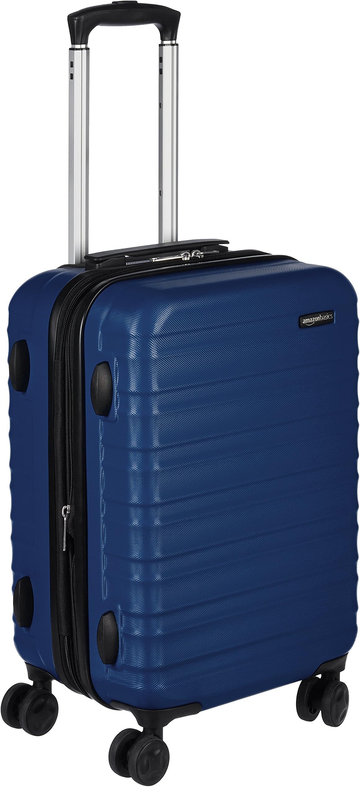Hardside Expandable Carry-on - ABS Travel Luggage with 4 Double Spinner Wheels - Scratch Resistant and Lightweight Construction - 37.5 x 25.5 x 55cm - Navy Blue