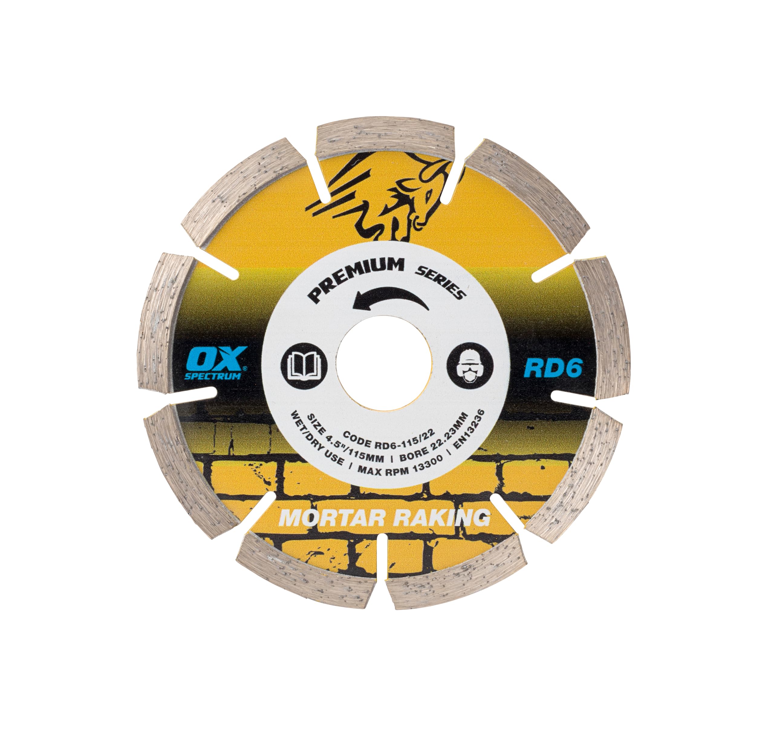 OX Tools RD6-115/22 OX Spectrum Premium Diamond Blade - Mortar Raking 115x22.23