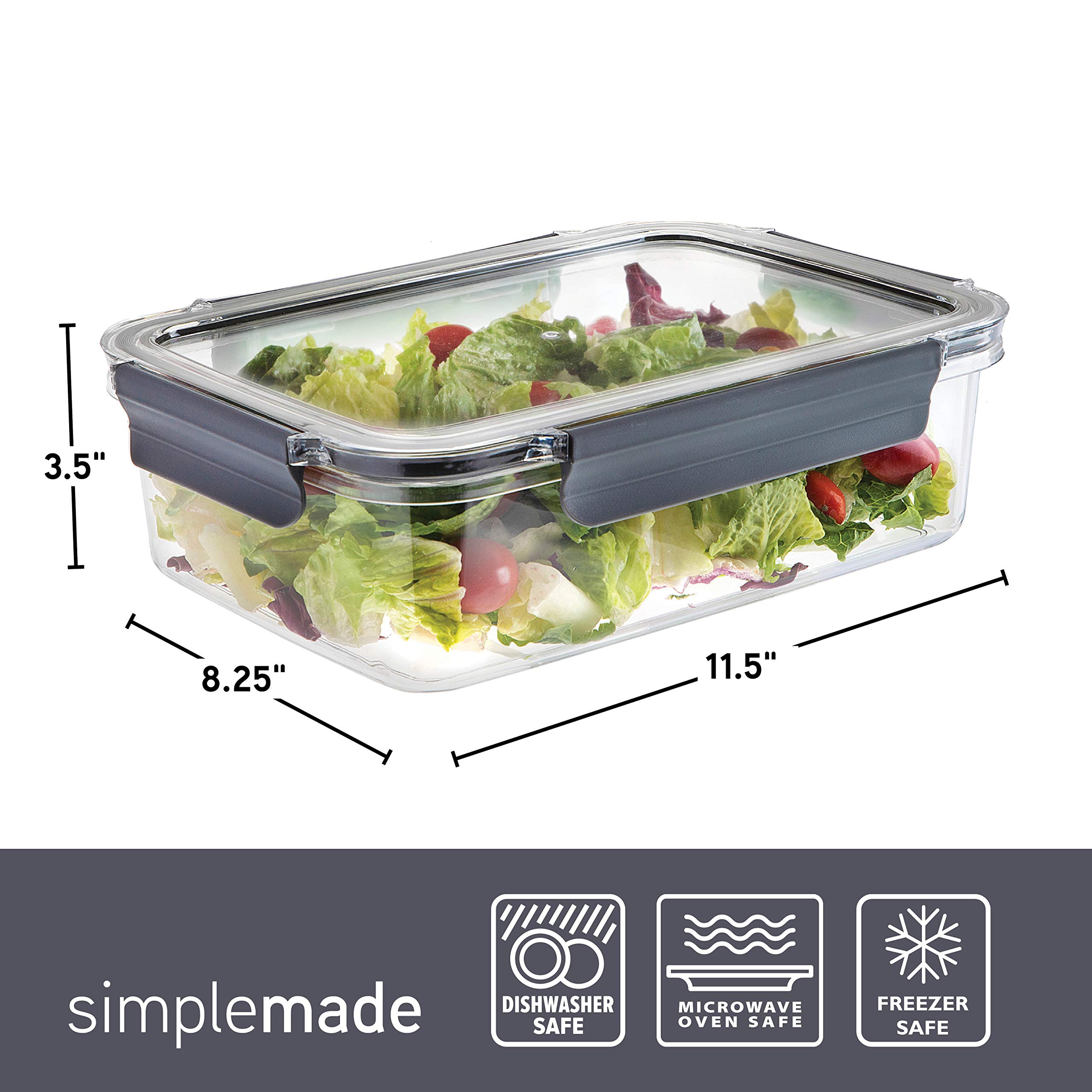 Snapklik.com : SIMPLEMADE 97 Oz Clear Food Container