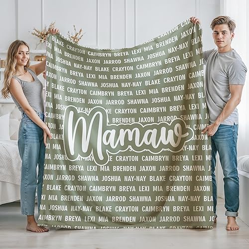 Miniatura 6 de Personalized Grandma Blanket, Gifts for Grandmother from Grand Kids, Name Blankets for Mimi, Gigi, Nana (Grandma 01)