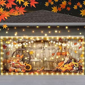 Thanksgiving Garage Door Banner Cover 7 X 16 Ft, Happy - View #6