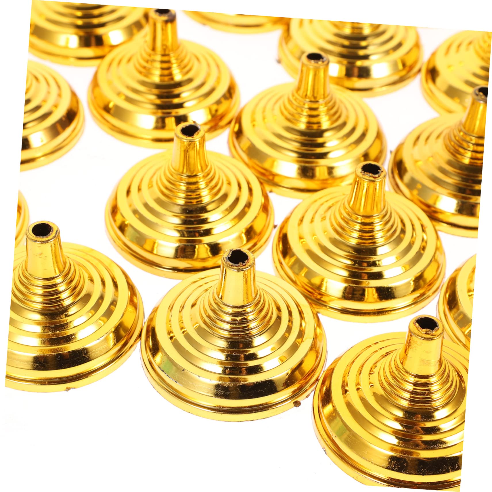GANAZONO 24 Supporti Rotondi Dorati Per Bandiera Da Tavolo, Mini Base Per Asta Bandiera Per Interni/Esterni, Decorazioni Festa - 2