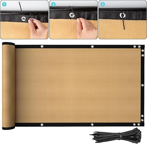 Miniatura 6 de Cliselda Pantalla de valla de privacidad de 4 x 50 pies, cubierta de valla verde con ojales, cubierta de malla de malla resistente para patio al