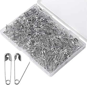 19mm Mini Safety Pins - Pack of 200pcs Small Silver Safety Pins- Versatile Clothing Tag Pins for Repair, Crafting & Fashion Accessories Making in a PP Box