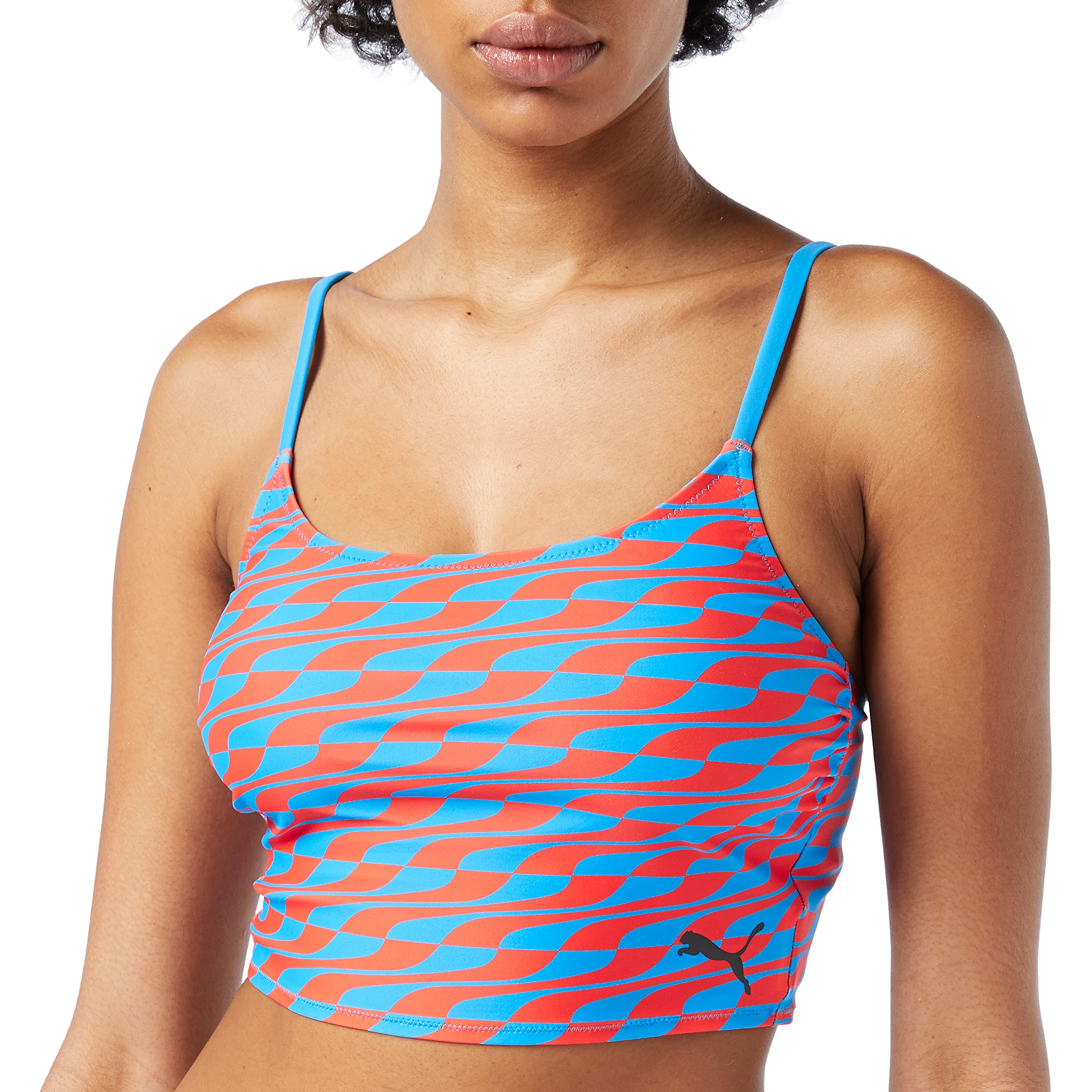 PUMA Swimwear Formstrip Longline Top Parte Superior de Bikini para Mujer