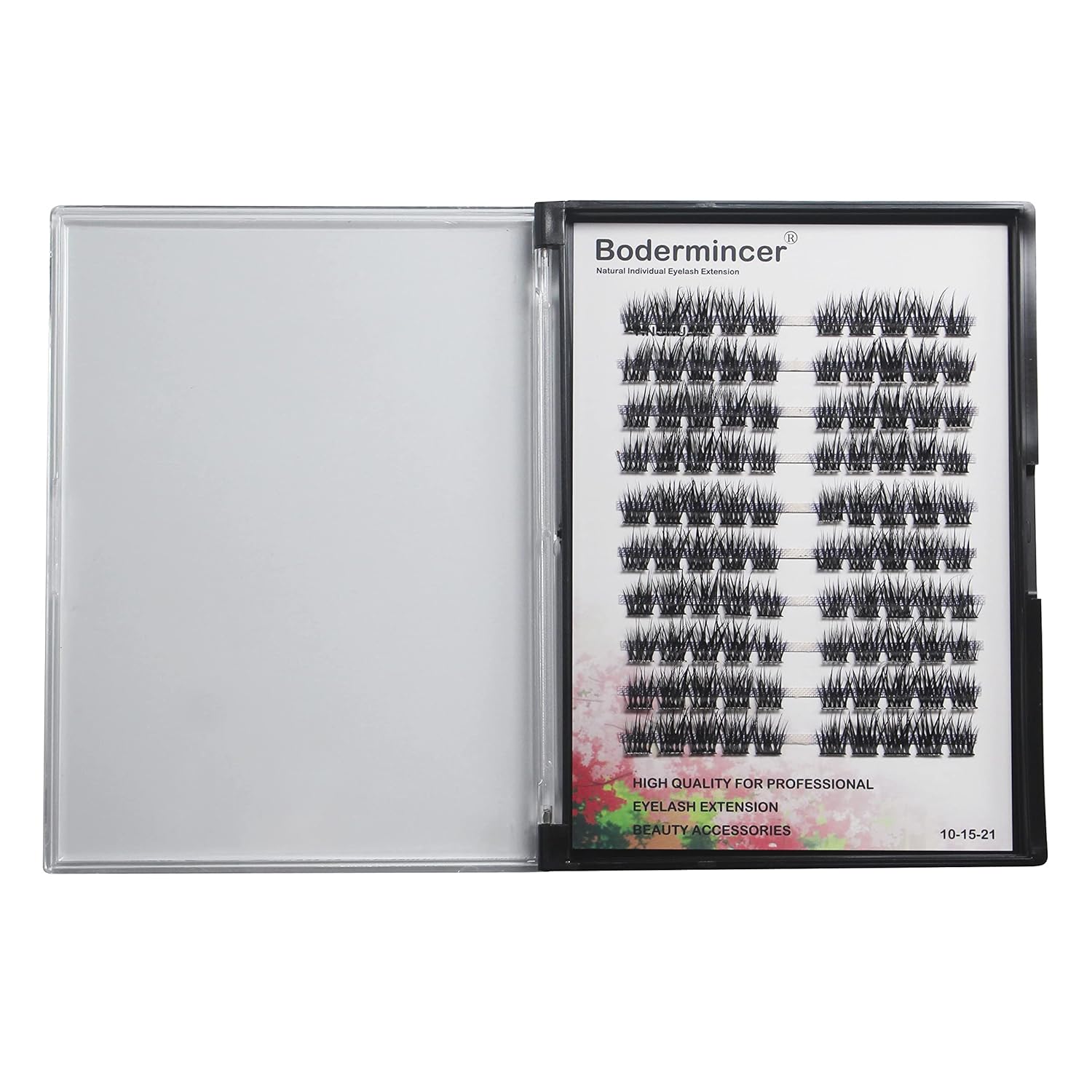 Bodermincer 100pcs Segmented Eyelashes Extension Professional Makeup 3D DIY Volume Effect Graft Eyelash Faux False Fake Individual Lash (18mm)