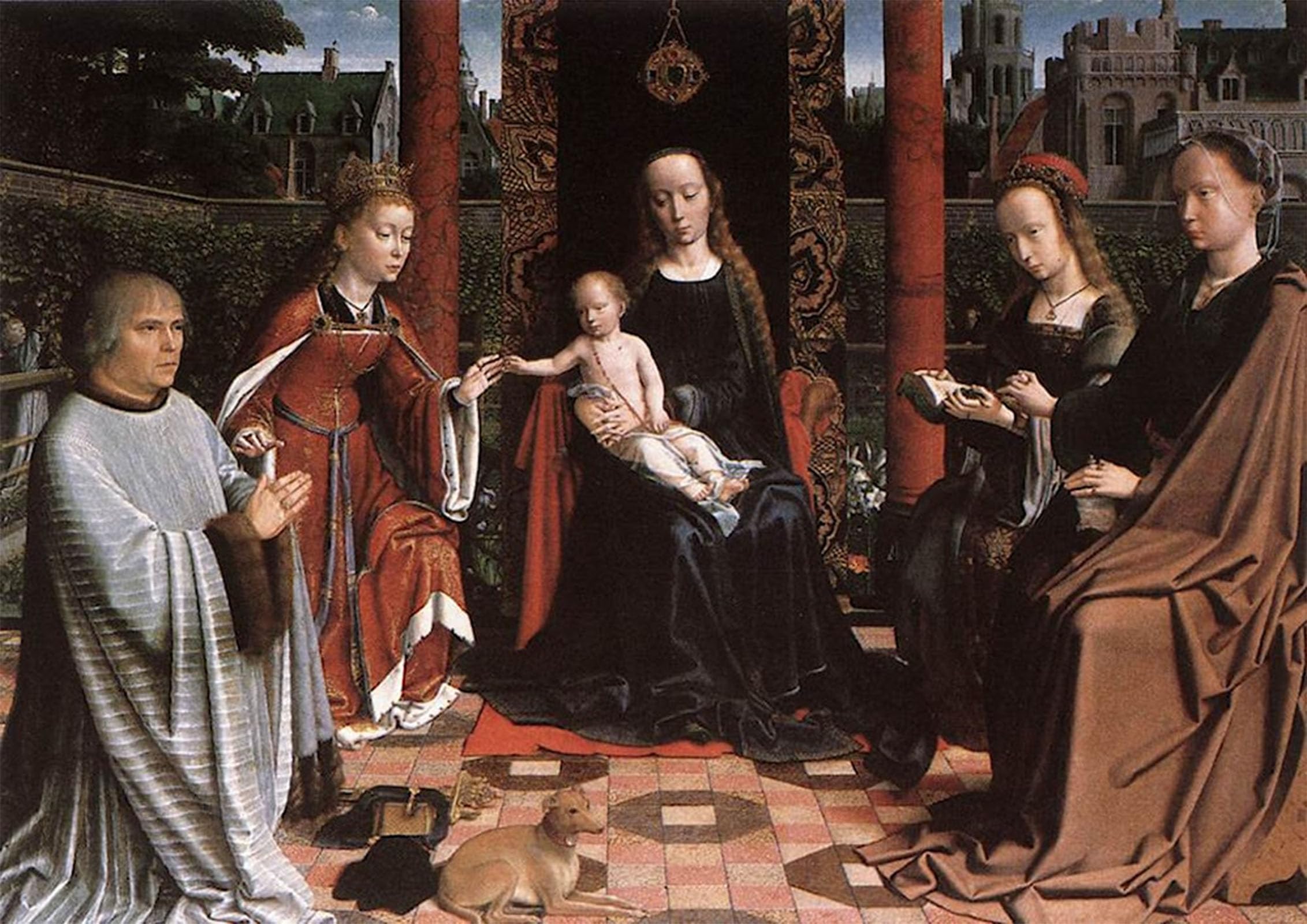 POSTERIIk Famous Print Pop Art Wall Art Graffiti the Mystic Marriage of St Catherine by Gerard David Art Prints for Home Decor 60x90cm