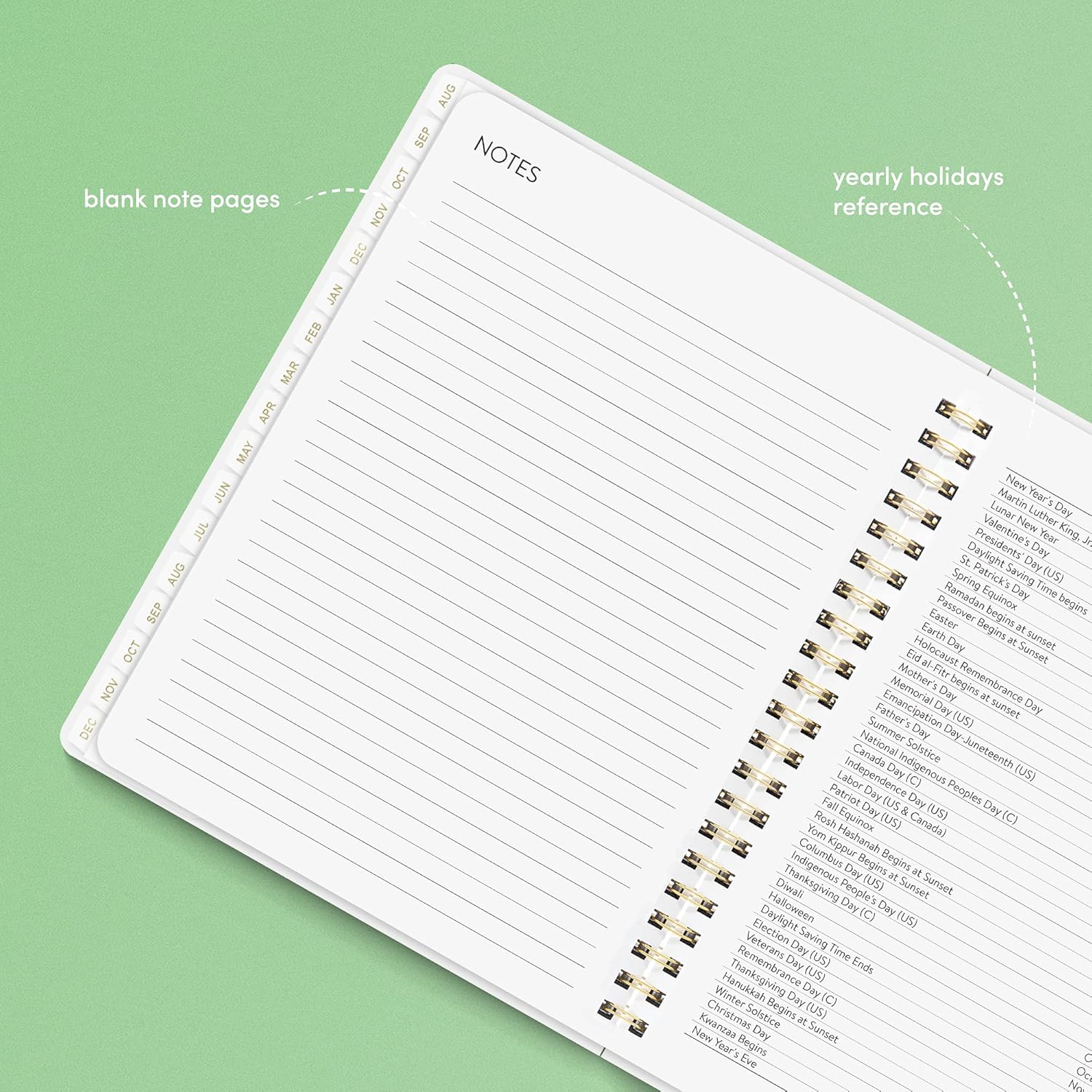 PAPERAGE 17 Month Academic Planner 2021-2022 – Weekly & Monthly Spreads, Yellow – 17 Months (August 2021 – December 2022) - 8.5 in x 11 in – Includes Bonus Pages : Everything Else