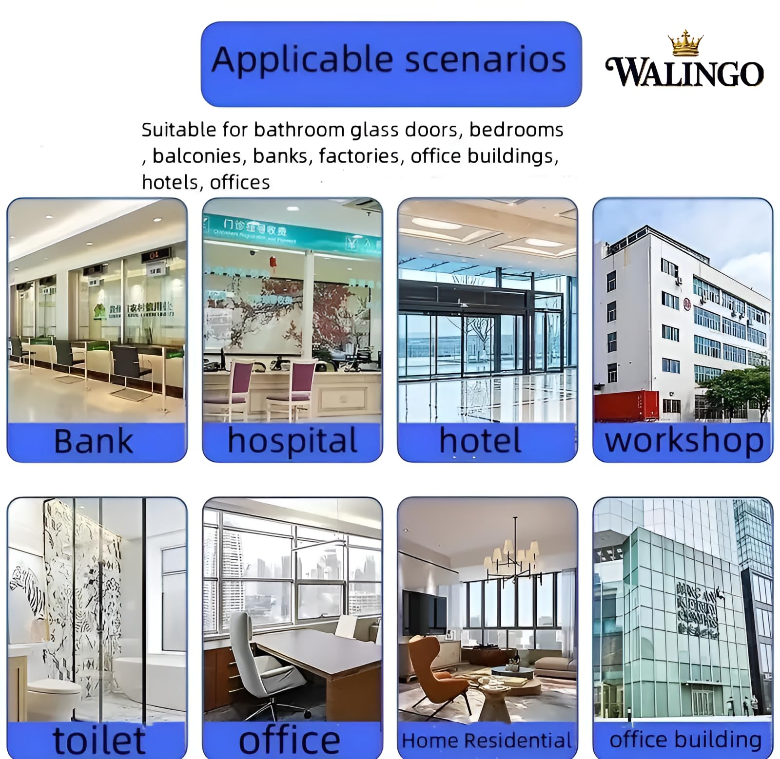 Shatterproof Tempered Glass Window Film - 4mil Thick, Easy Apply for Shower Room & Bathroom Doors, Transparent PET Material 4