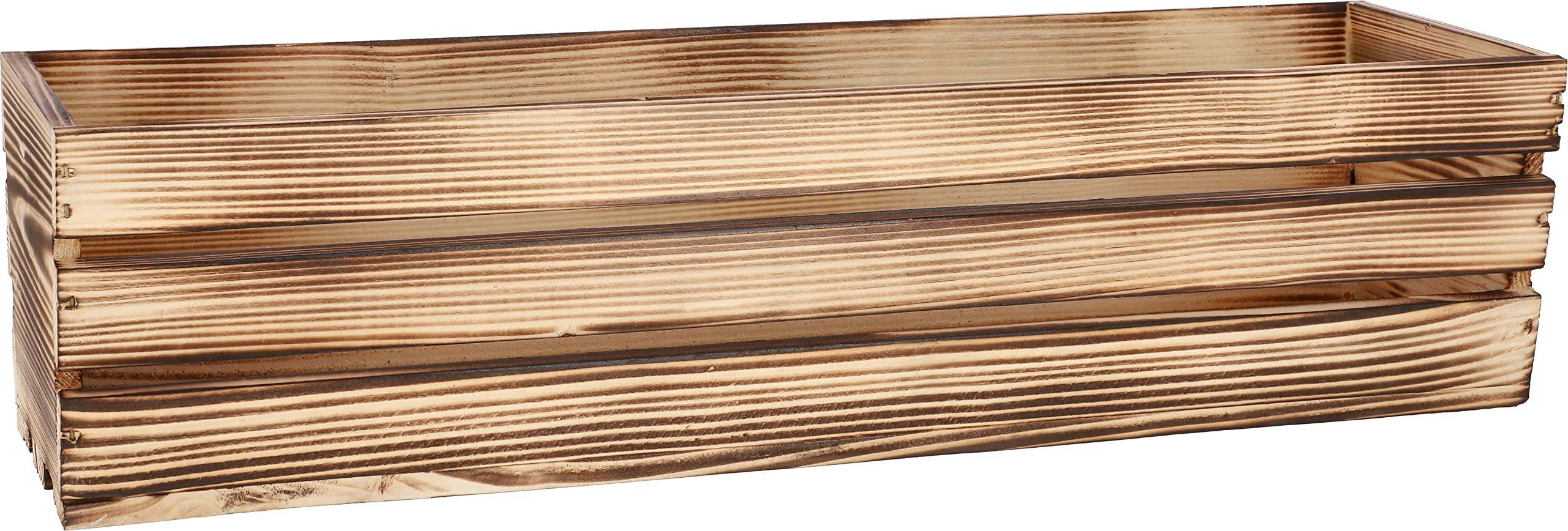 KOTARBAU® Jardineras Exterior - Madera - 60 x 18 x 15 cm - Rústico - Macetero Rectangular Exterior - Macetas - con Inserto de Plástico - Jardinera Balcon - para Terraza