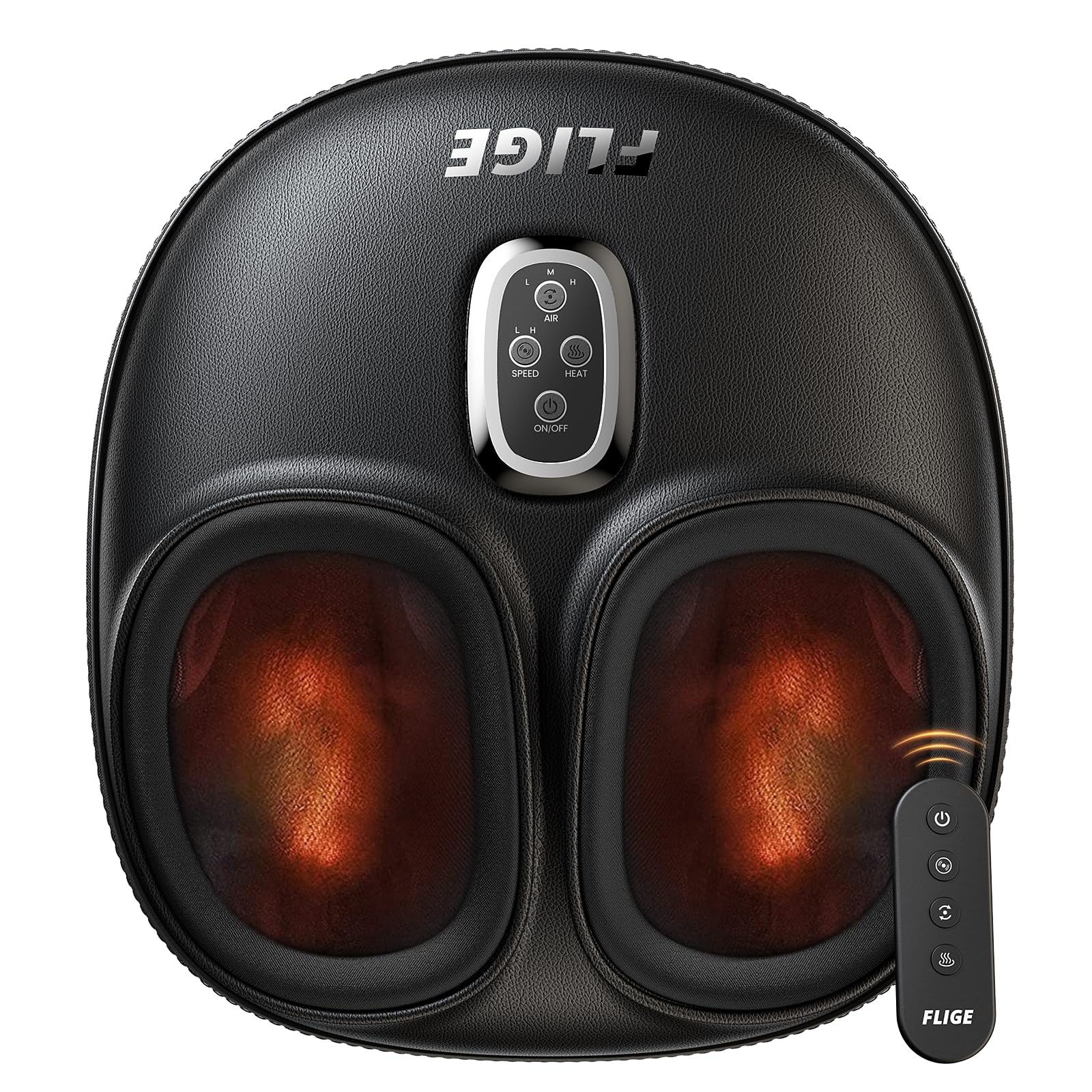shiatsu foot massager with heat,  deep kneading & compression feet massager for plantar fasciitis, neuropathy pain relief, targets heel, arch & toes - fits up to men size 13