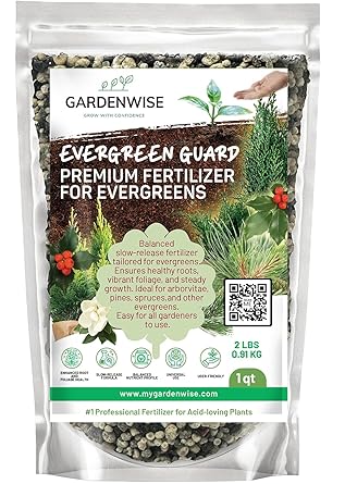 Evergreen Fertilizer – All-Purpose Granular Plant Food for Outdoor Trees and Shrubs, Azaleas, Magnolias, Pines & Arborvitae – Slow-Release Formula (1/2 Quart)