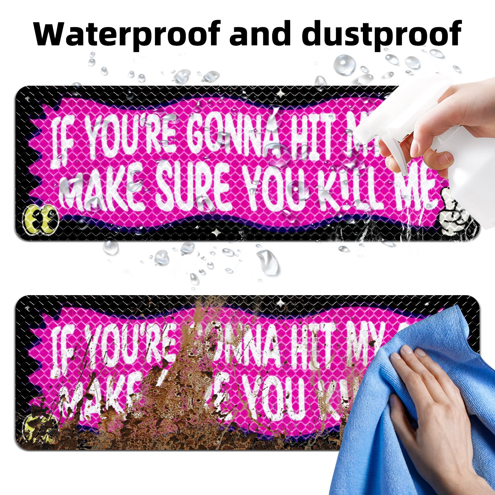 FDAIUN Car Bumper Magnet 9.7 * 3.1 inch Reflective Magnetic Reusable New Drivers Sticker Warning Safety Sign Funny Prank Car Decals for Vehicle Truck (Biehl)