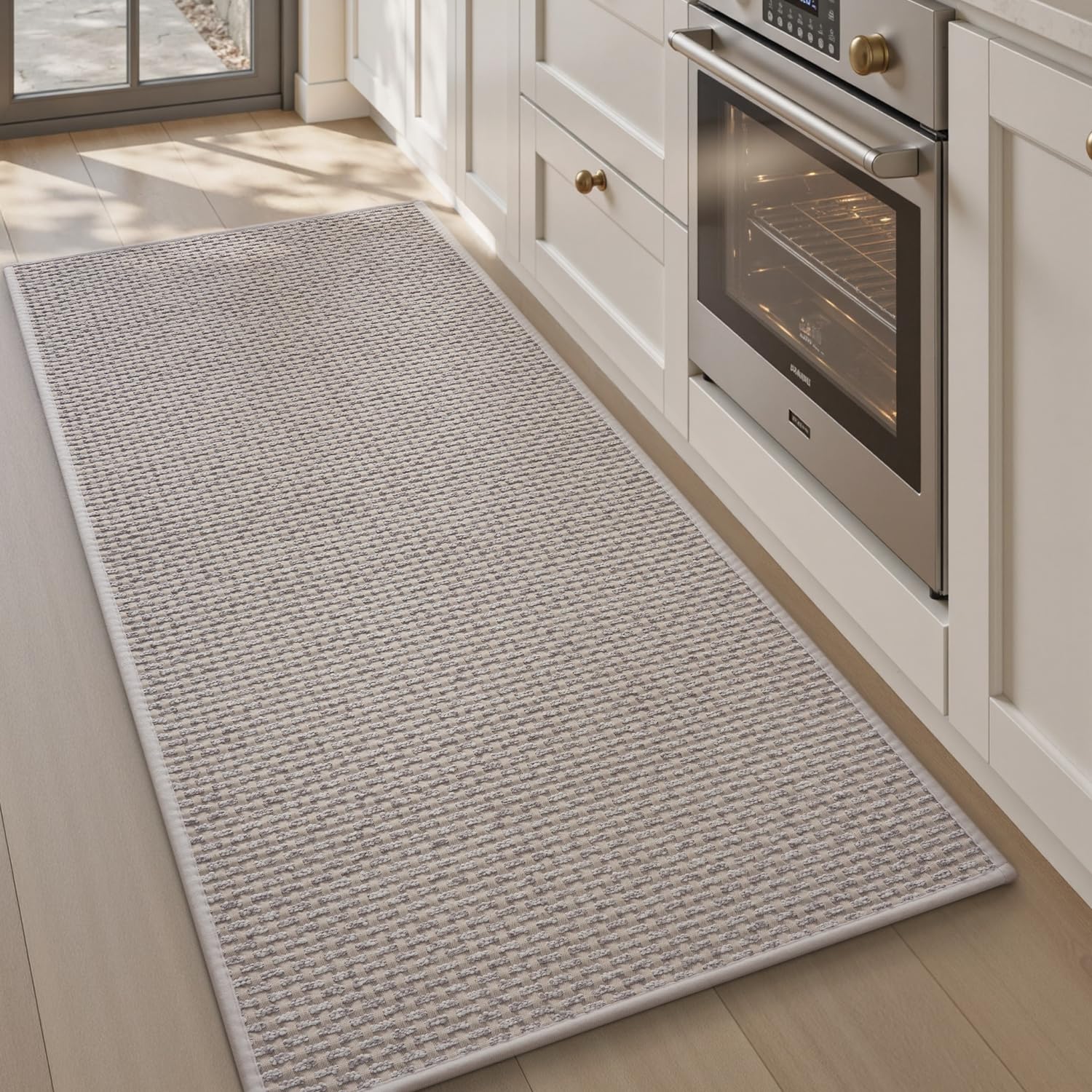 AMOAMI Kitchen Mats for Floor, Kitchen Rugs Non Slip Machine Washable, Kitchen Runner Rugs Non Skid Super Absorbent Dirt Resist in Front of Sink