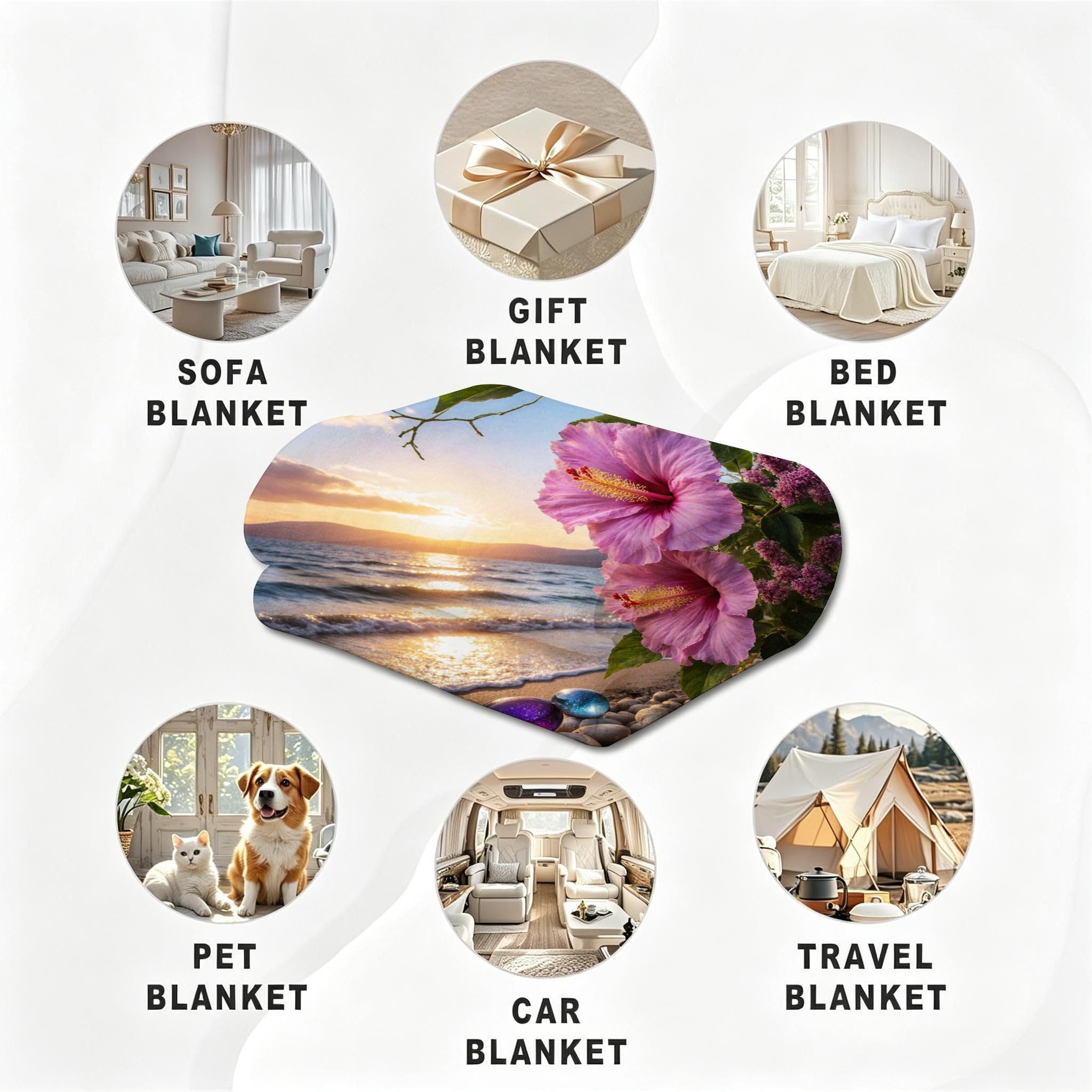 Manta Franela Sherpa 3D Flor Costera 240x260cm para Cama 180-A340