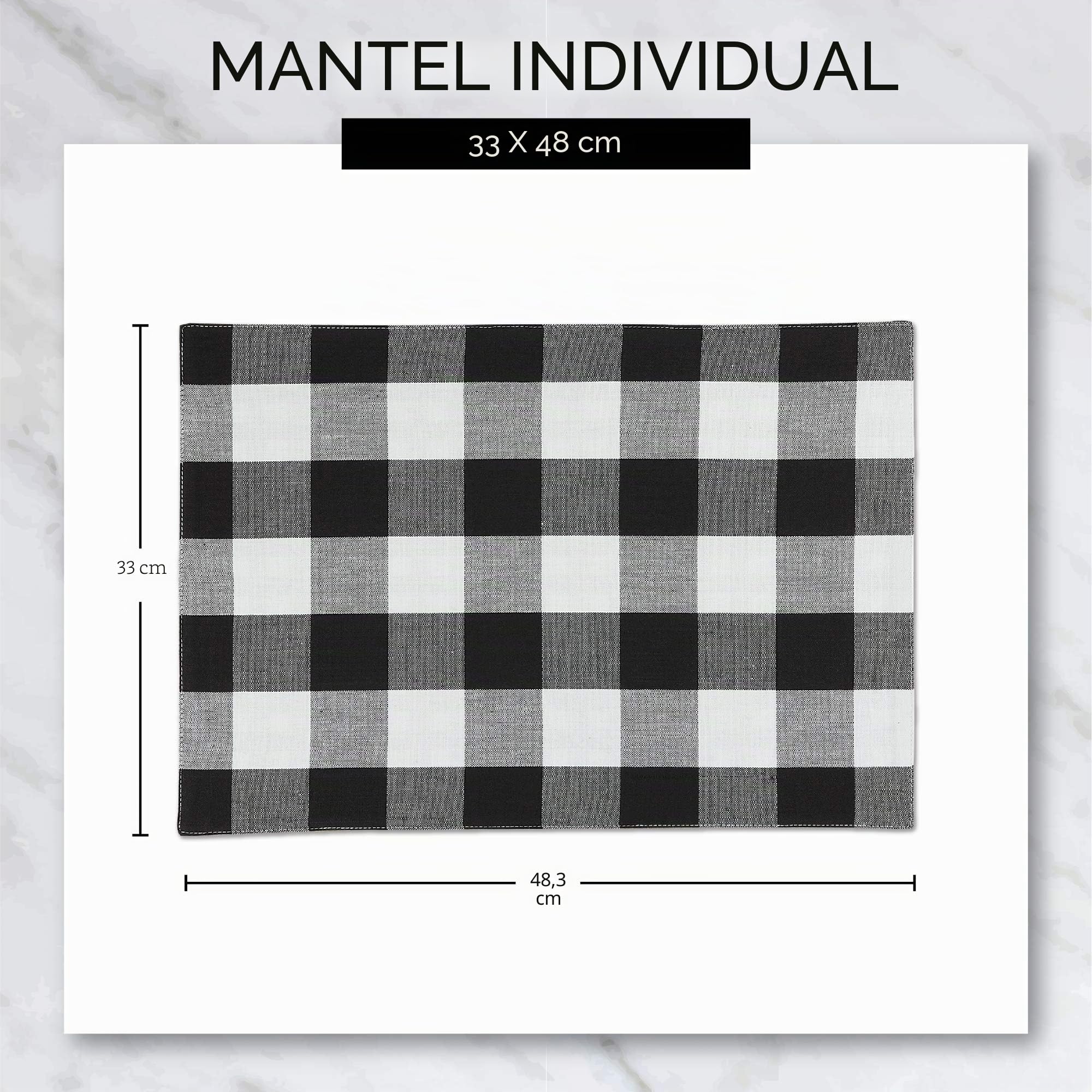 DII Juego de manteles Individuales Acolchados de la colección Farmhouse, “Pumpkin Spice”, 6 Piezas