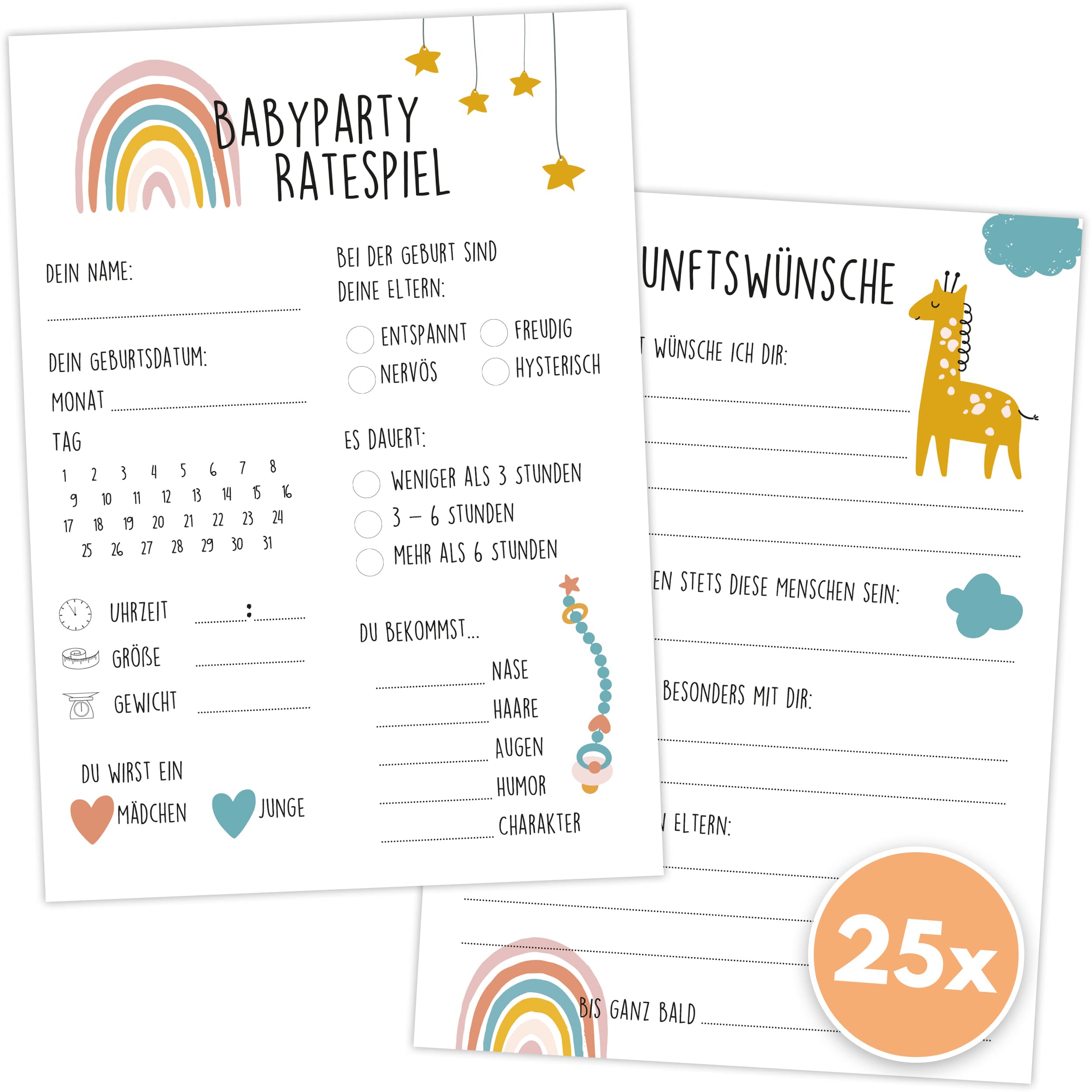 50 'Was Ist In Ihrem Telefon' Babydusche-Spielkarten – 5x7 Zoll, Wischfest, Partyspiel In Grün