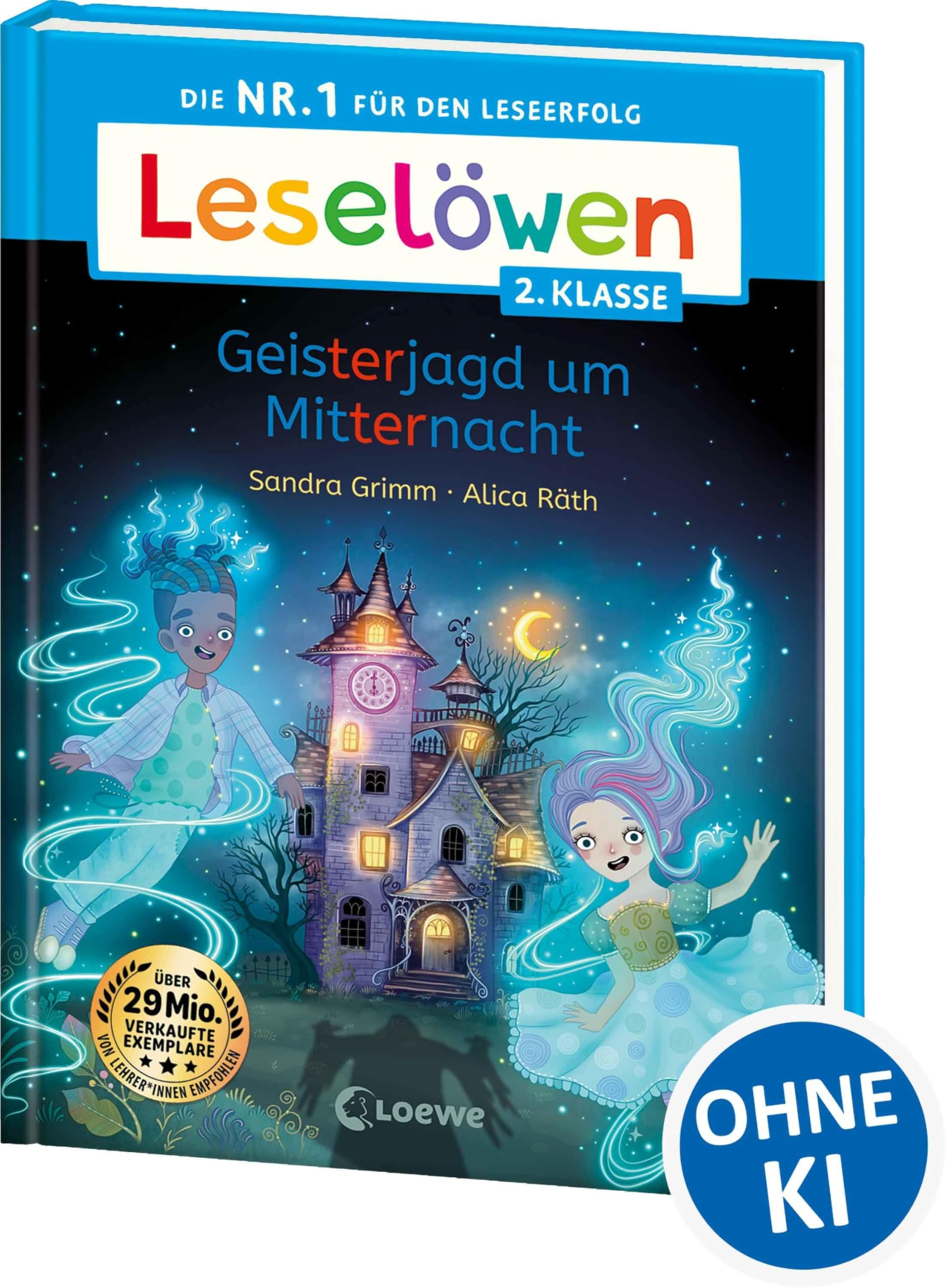 Leselöwen 2. Klasse - Geisterjagd um Mitternacht: Die Nr. 1 für den Leseerfolg - Mit Leselernschrift ABeZeh - Erstlesebuch für Kinder ab 7 Jahren