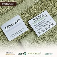 Vista 149 de SEMAXE Juego de 12 toallas de 100% algodón, 13 × 13 pulgadas, toallas suaves amarillas para la cara – súper absorbentes y de secado rápido, paño