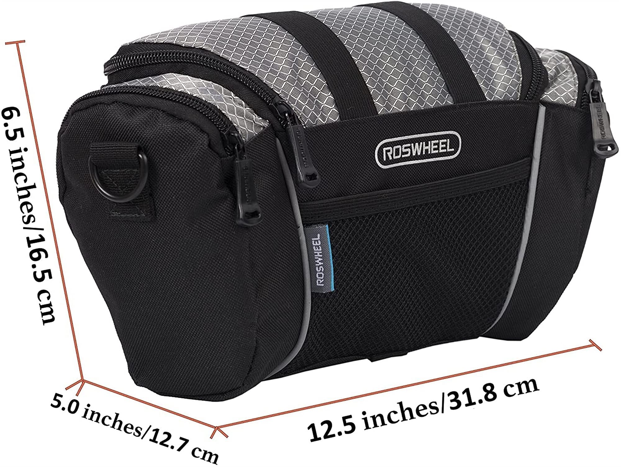 Wyposażenie jazdy na rowerze rowerowe rower górski torba kierownicza przedni torba belka rowerowa torba przednia(Gray)