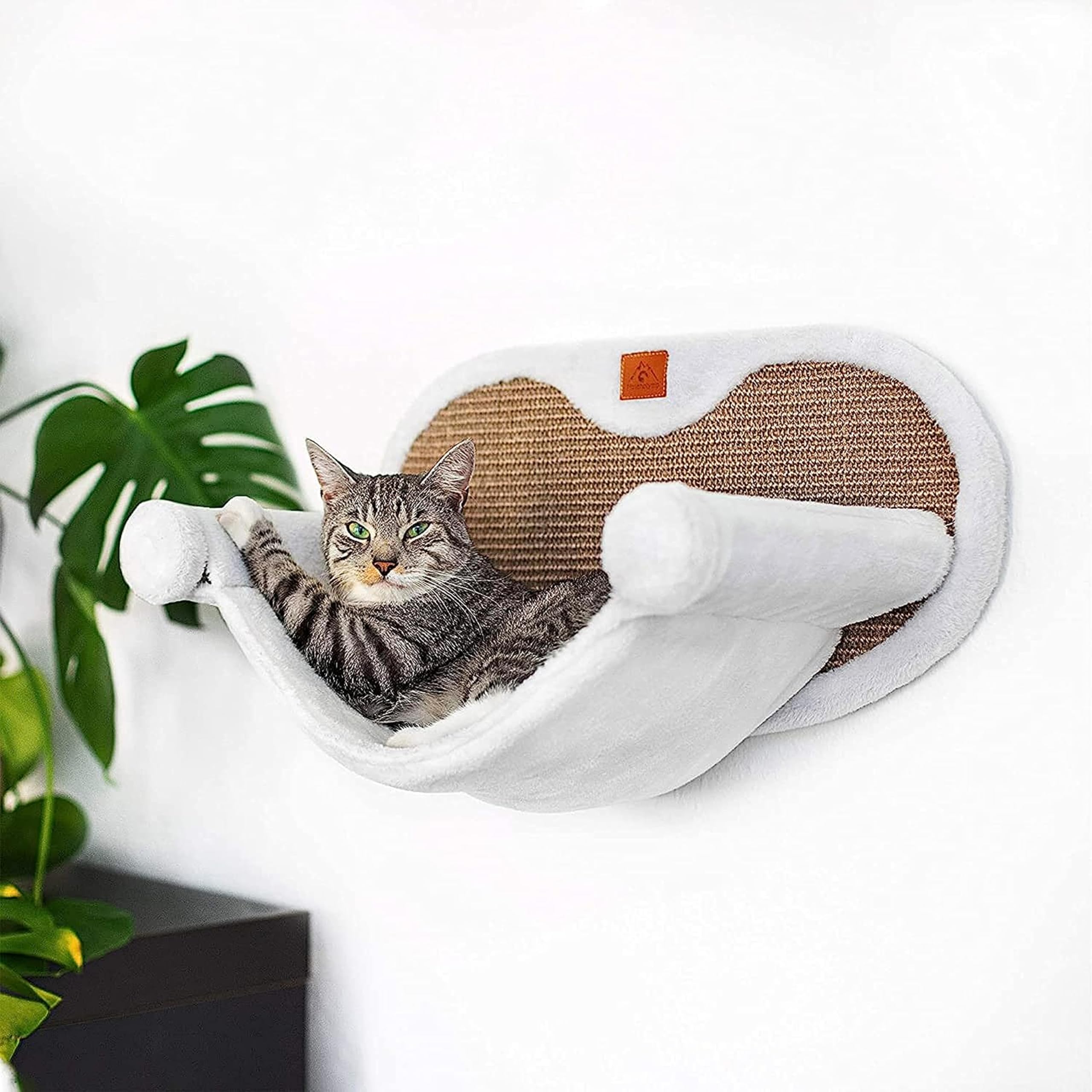 Pfotenolymp Hammock for Cats Stable with Wall Mounting for Cats up to 10 kg | Cat Hammock Complete Set | Cat Bed Lounger