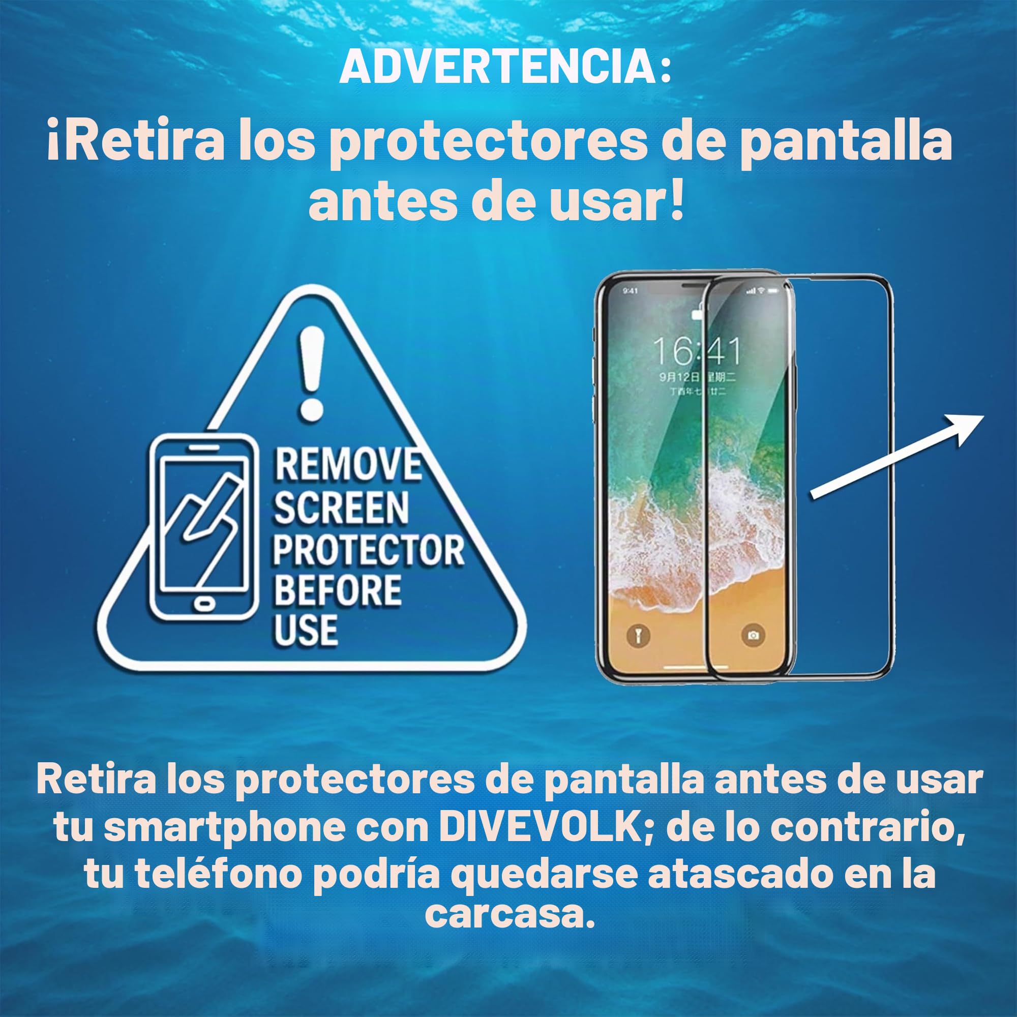 DIVEVOLK Seatouch 4Max Funda impermeable para iPhone 12/12Pro/13/13Pro/14/14Pro/15/15Pro/16