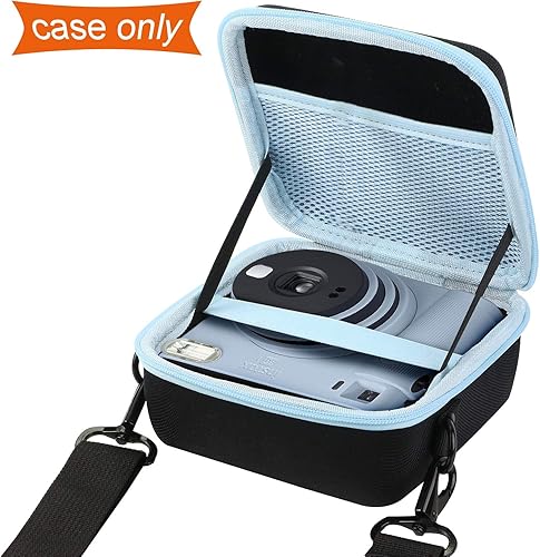 Miniatura 3 de Aenllosi Estuche rígido de transporte compatible con cámara instantánea Fujifilm Instax Square SQ40SQ1, bolsillo de malla para película Fujifilm