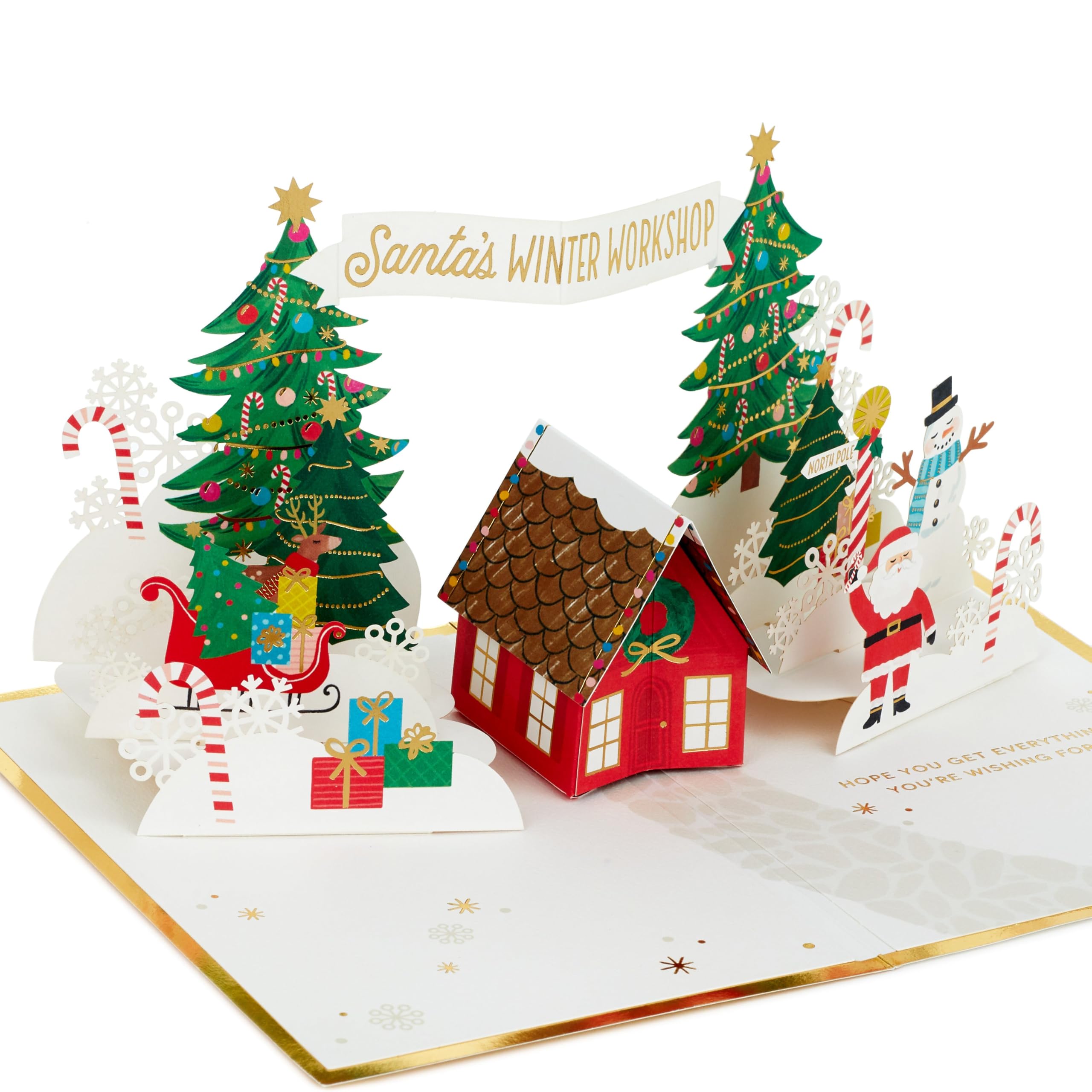 Biglietto Di Natale Pop-Up 3D Me & McQ: Babbo Natale E Libellule Su Regno Incantato Con Busta