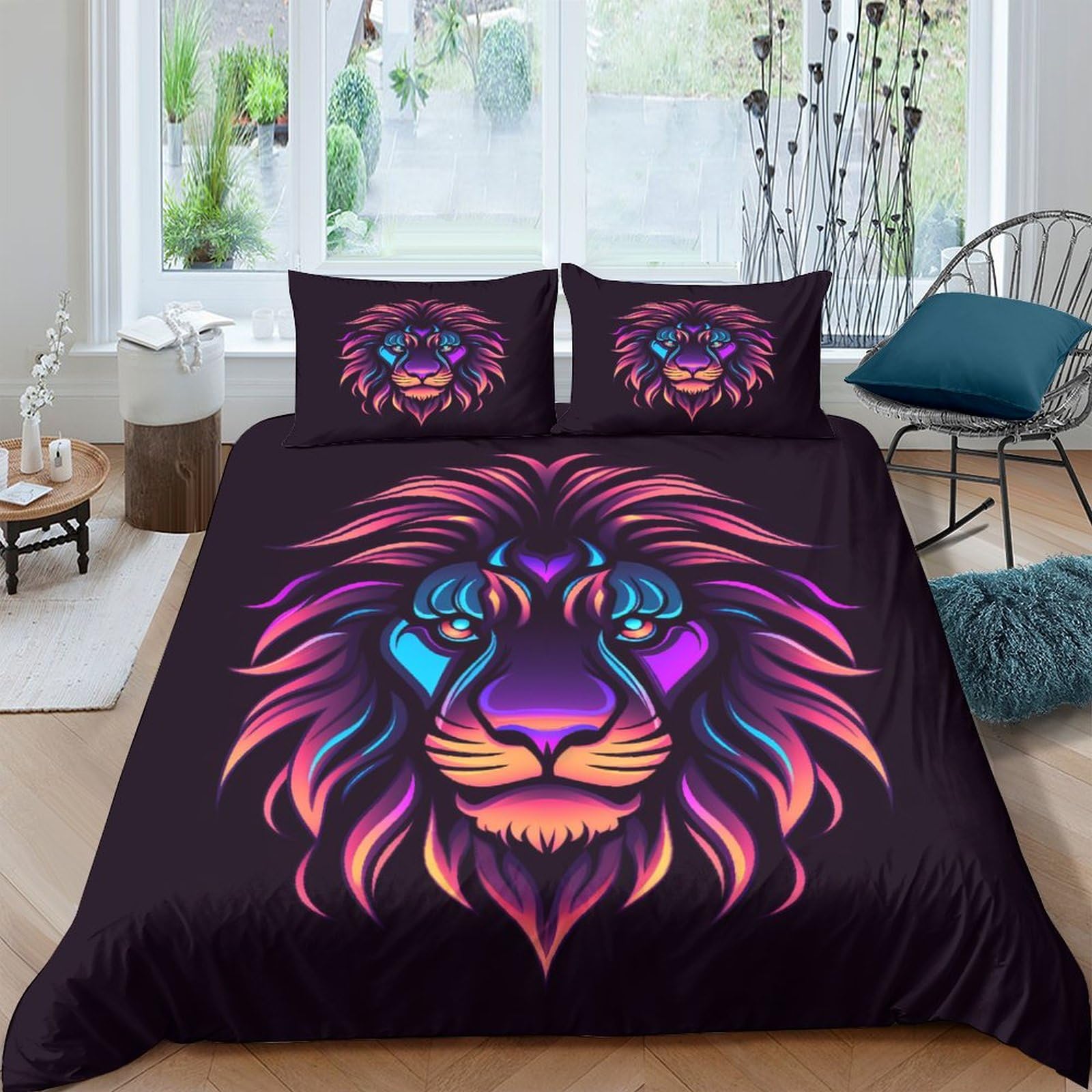 Housse de couette 220x240 lion pour une chambre moderne