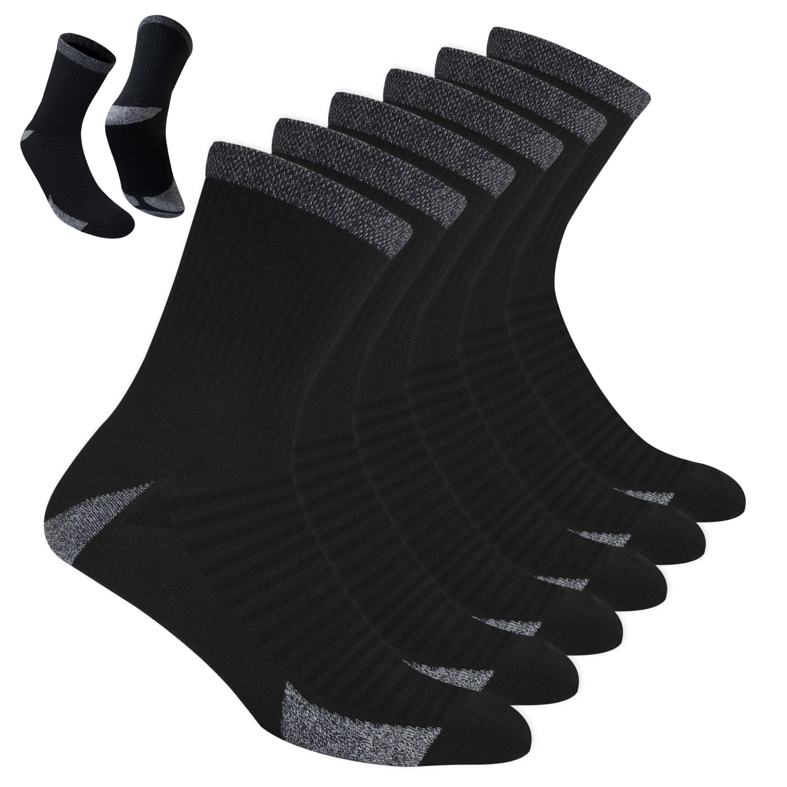 BLITZSOX Calzini Sportivi Uomo da Corsa Imbottiti Traspiranti Cotone Calzini Corti, Confezione da 6