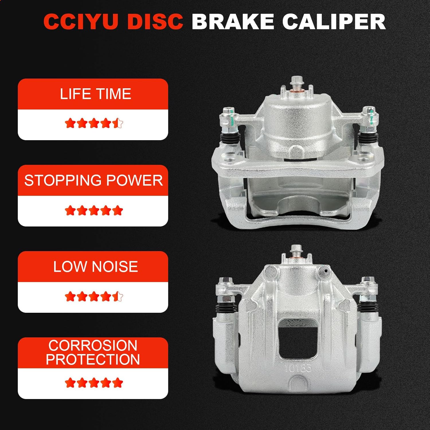 cciyu 19B6463 19B6462 Front Left & Right Brake Caliper With Bracket For Hyundai For Santa Fe 2010-2012,For Kia For Sorento 2011-2013