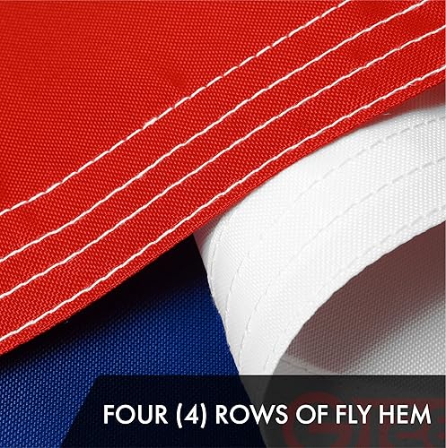 Miniatura 5 de G128 Bandera de Chile  3 x 5 pies  Serie ToughWeave bordado poliéster 300D  Bandera de país, diseño bordado, interiorexterior, ojales de latón