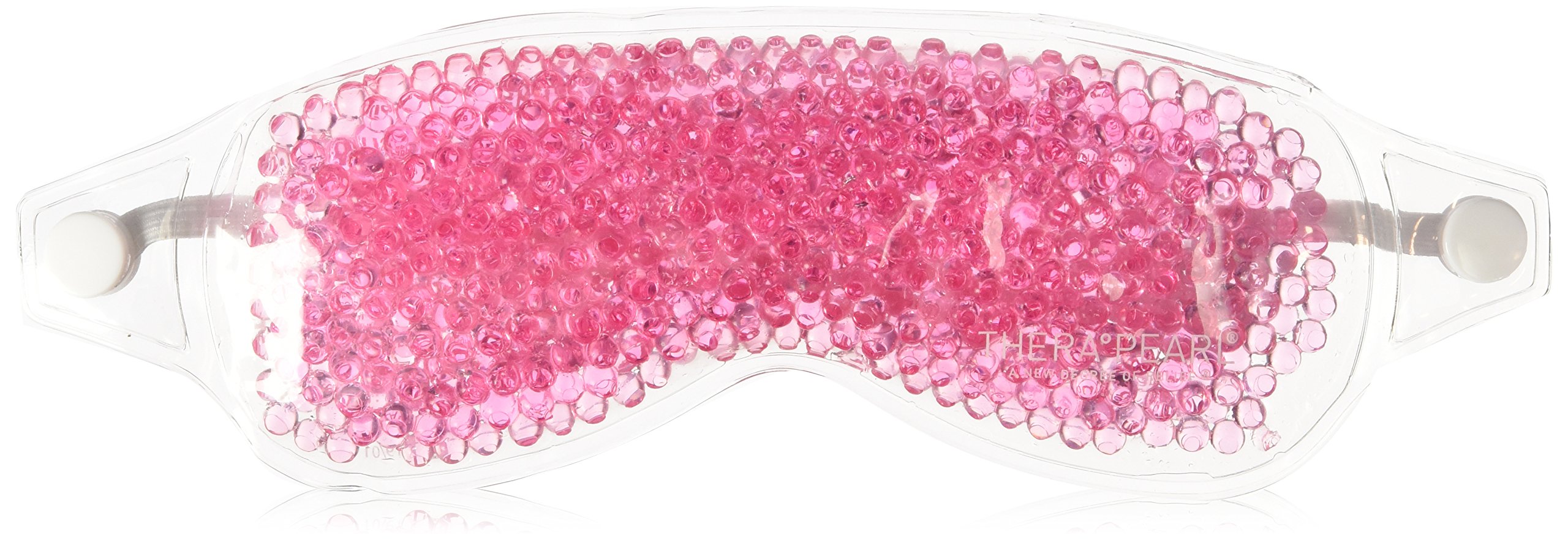 TheraPearlPink Eye Mask, Eye-ssential Mask with Flexible Gel Beads for Hot Cold Therapy, Best Spa Eye Wrap for Puffy Eyes, Non Toxic Compress for Swollen Eyes, Relaxation, Hot Cold Ice Pack