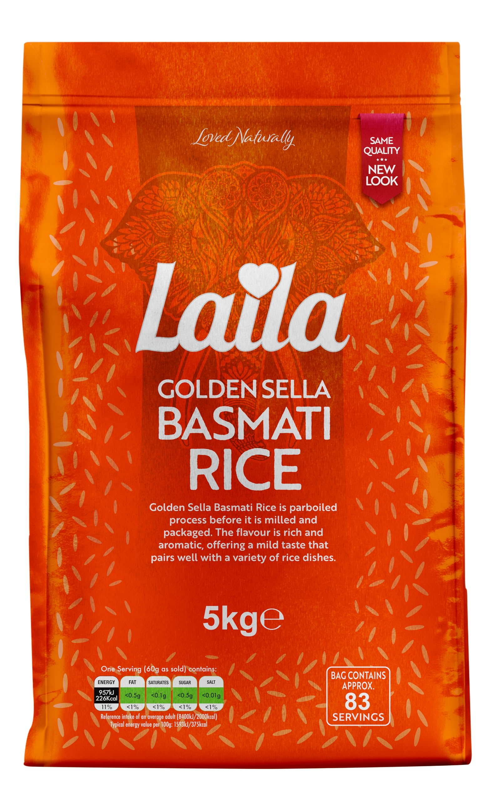 Laila Golden Sella Basmati Rice Long Grain 5kg