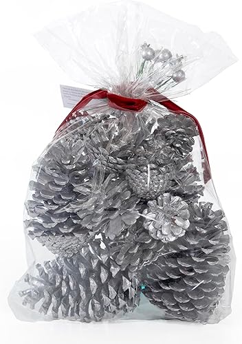 Miniatura 8 de ANDALUCA Florero decorativo de piña y rellenos de cuencos (pino escarchado)