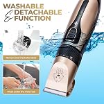 Pantoufles professionnelles pour chiens Rechargeable faible bruit sans fil chien trimmer animal Shaver adapté pour chiens chats animaux avec les cheveux longs mat épais manteaux lourds