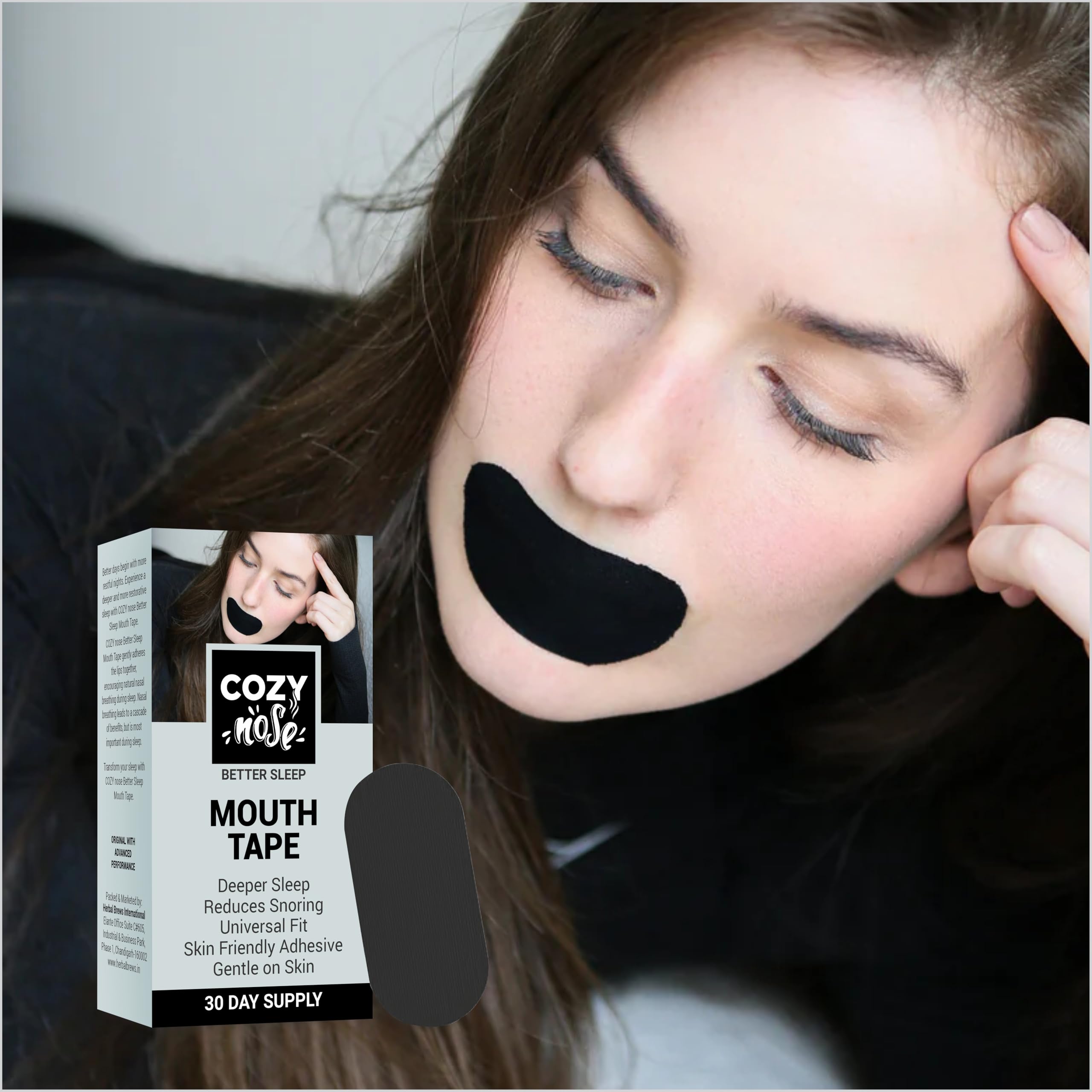 COZY Nose - Mouth Tape for Better Sleep, Snoring Relief & Nasal Breathing | Hypoallergenic Skin-Friendly Adhesive | Comfortable Mouth Strips for Dry Mouth Prevention, Travel & Workout | 30 Pcs 3
