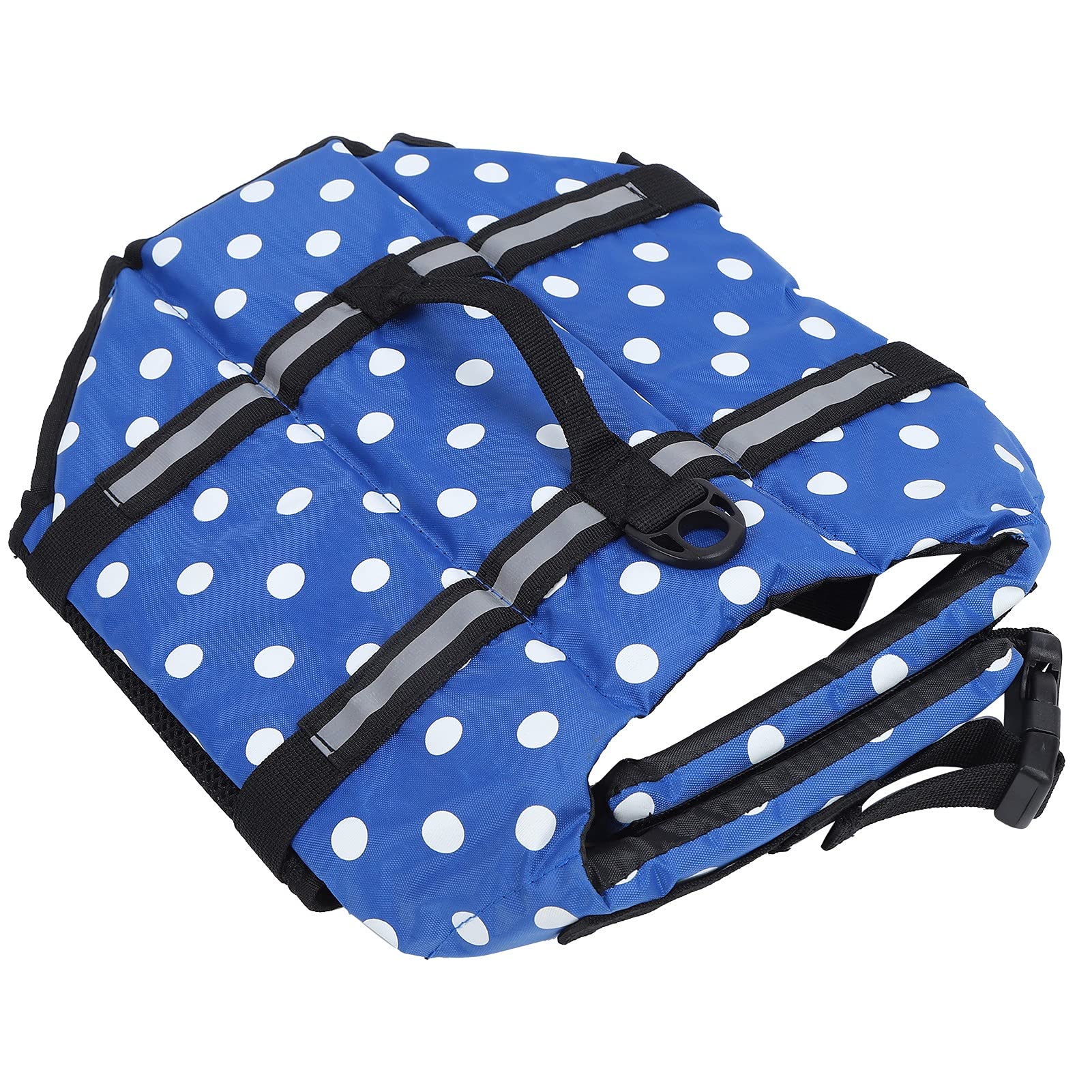 Gilets de Sauvetage pour Chiens, Gilet de sécurité pour Chien, Gilets de Sauvetage réfléchissants réglables pour Animaux de Compagnie avec Une flottabilité élevée(XXL-Bleu)