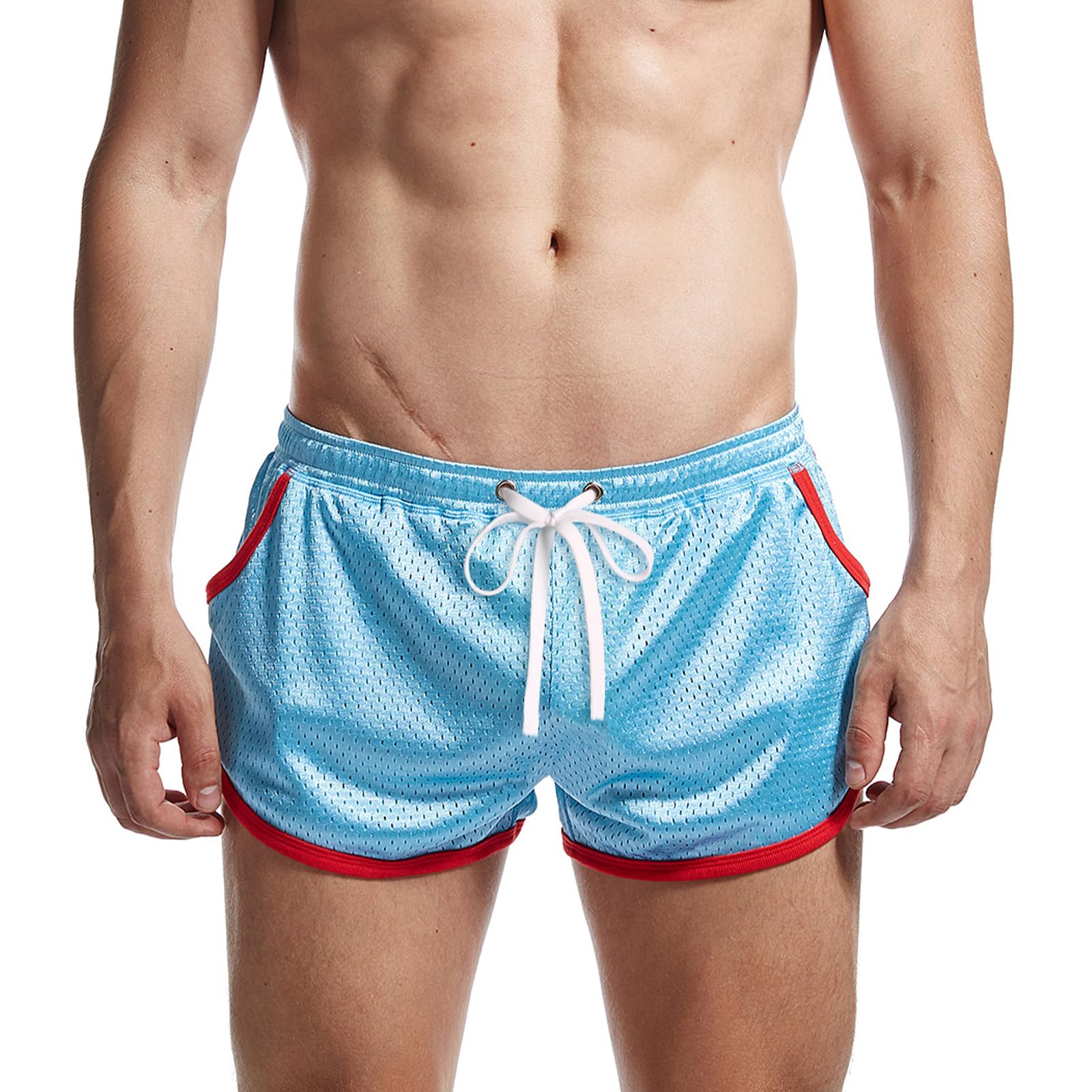 AIMPACT Sport Shorts Herren 3 Inch Mesh Bodybuilding Shorts Atmungsaktiv Turnhose Herren Kurz Training Fitness Sporthose mit Tasch