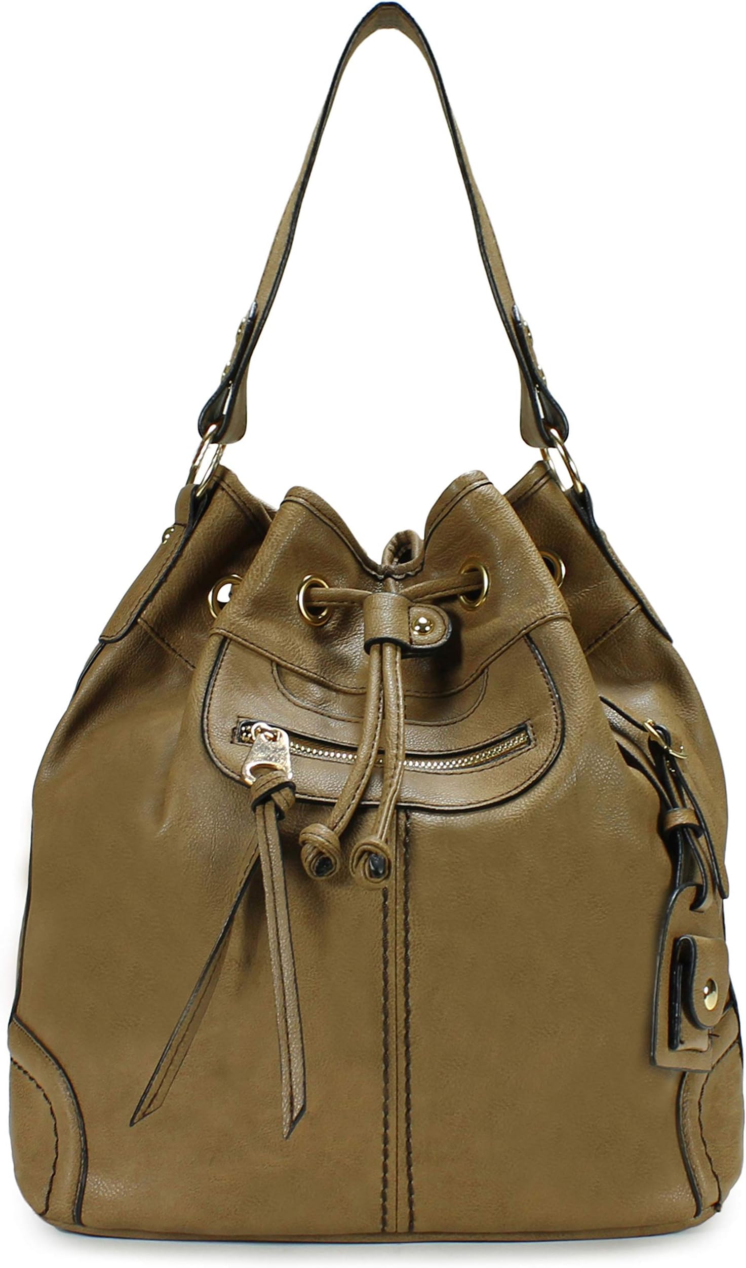 Scarleton Purses and Handbags, Drawstring Bucket Bag, Hobo Bags for Women, Crossbody Bag, Multi Pocket Shoulder Bag, H1078